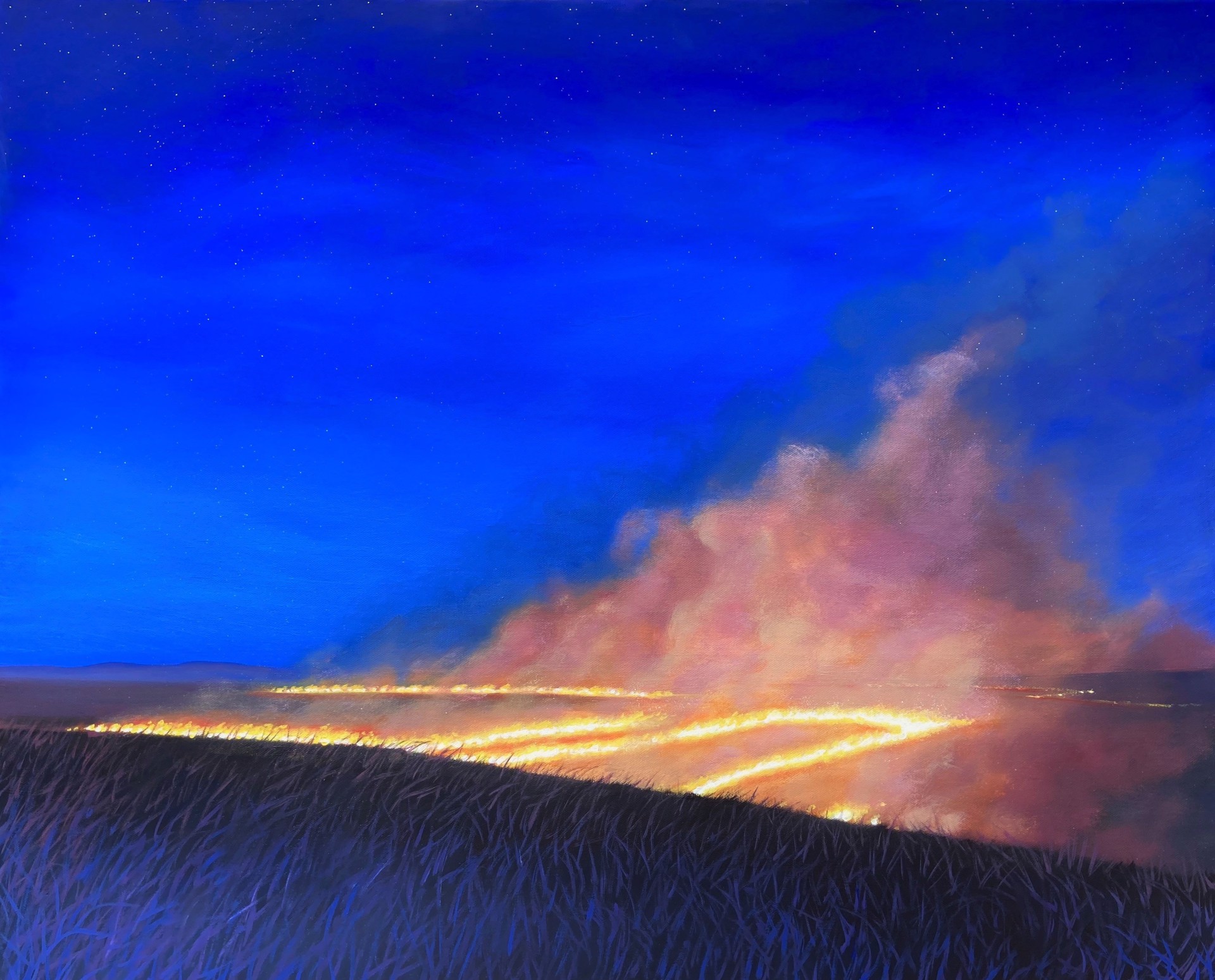 Flint Hills Night Fire by Louis Copt