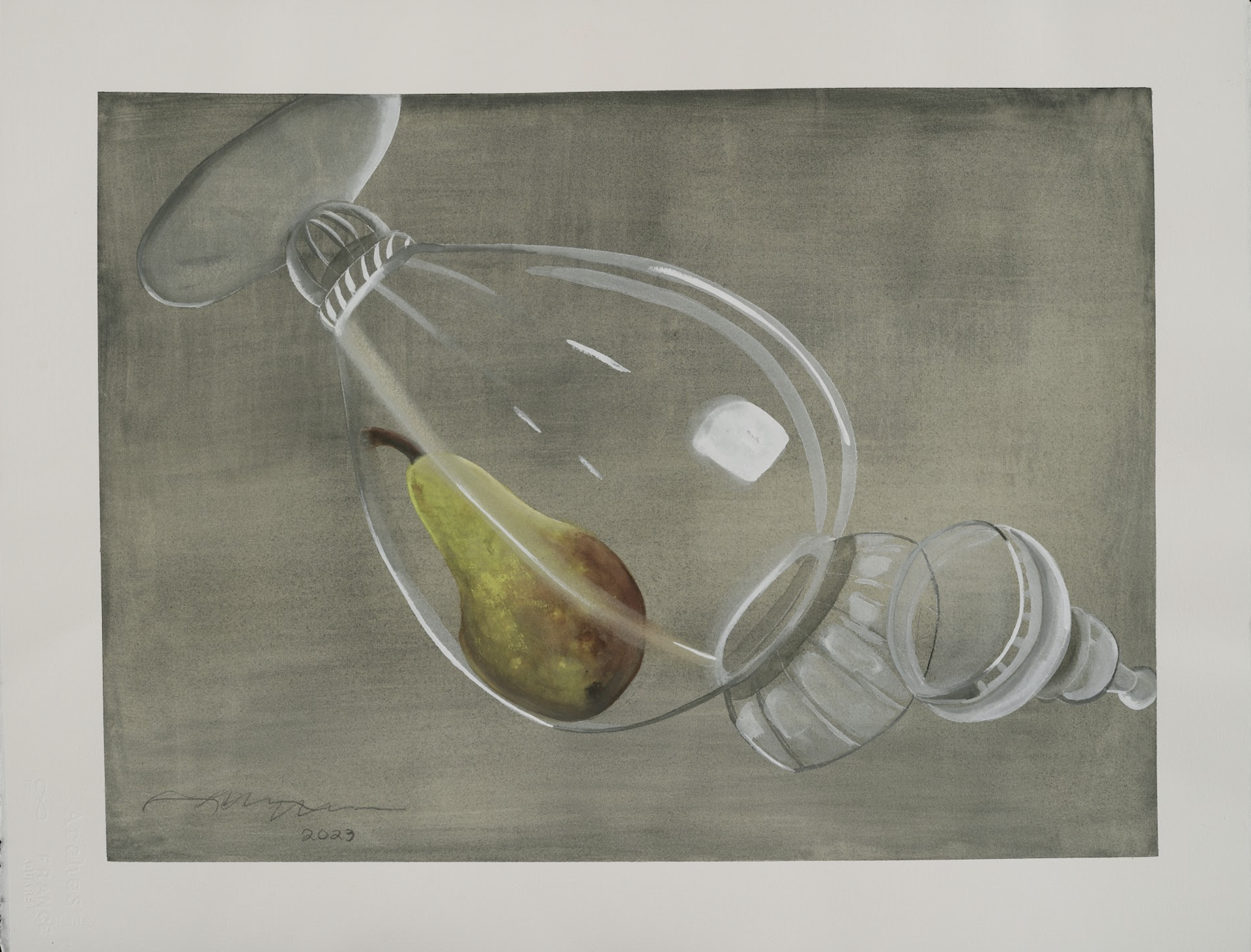 Pear in Glass (unframed) by Adrienne Sherman