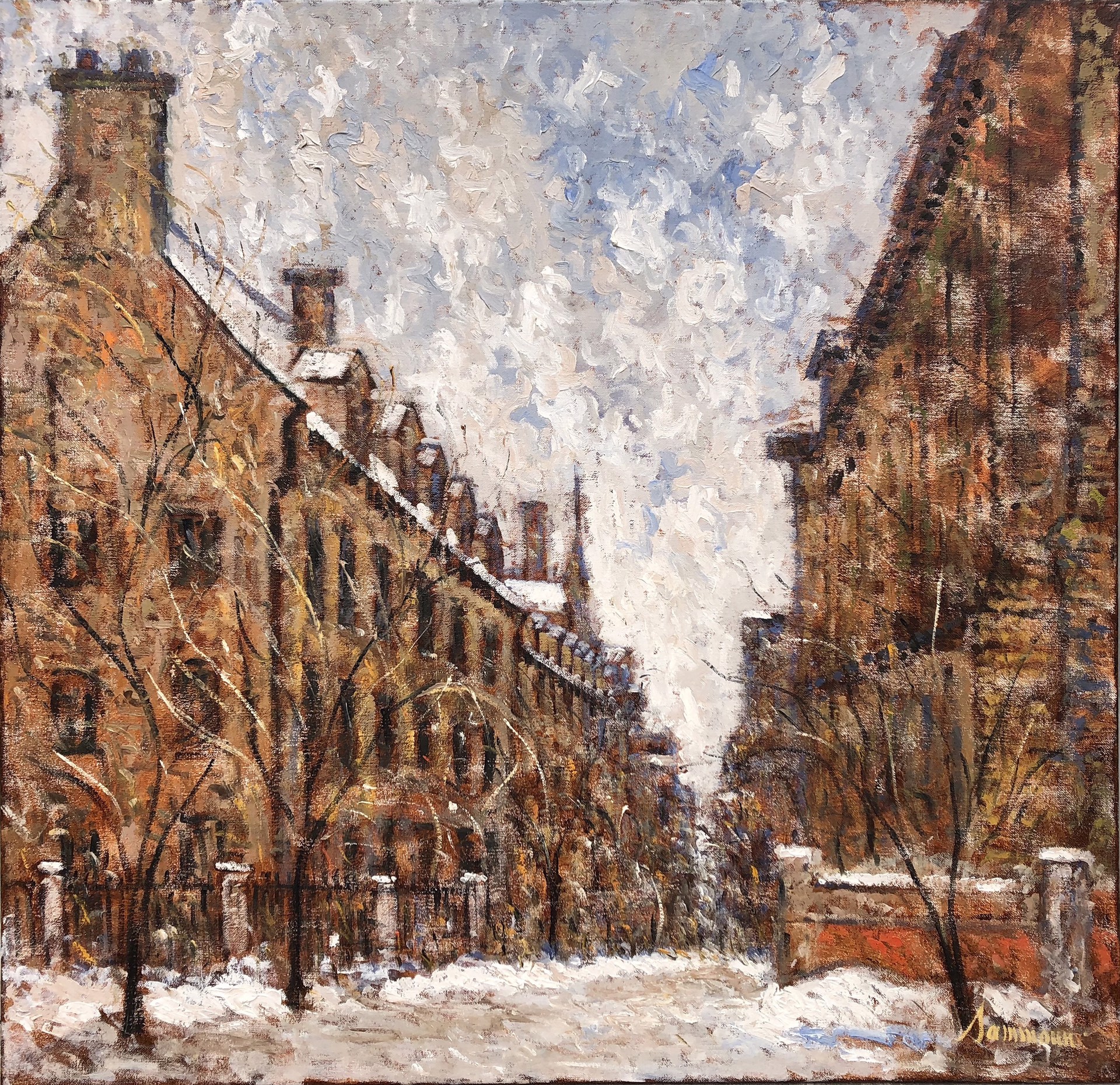 Maison des sœurs grises, Vieux Montreal, effet de neige by Samir Sammoun