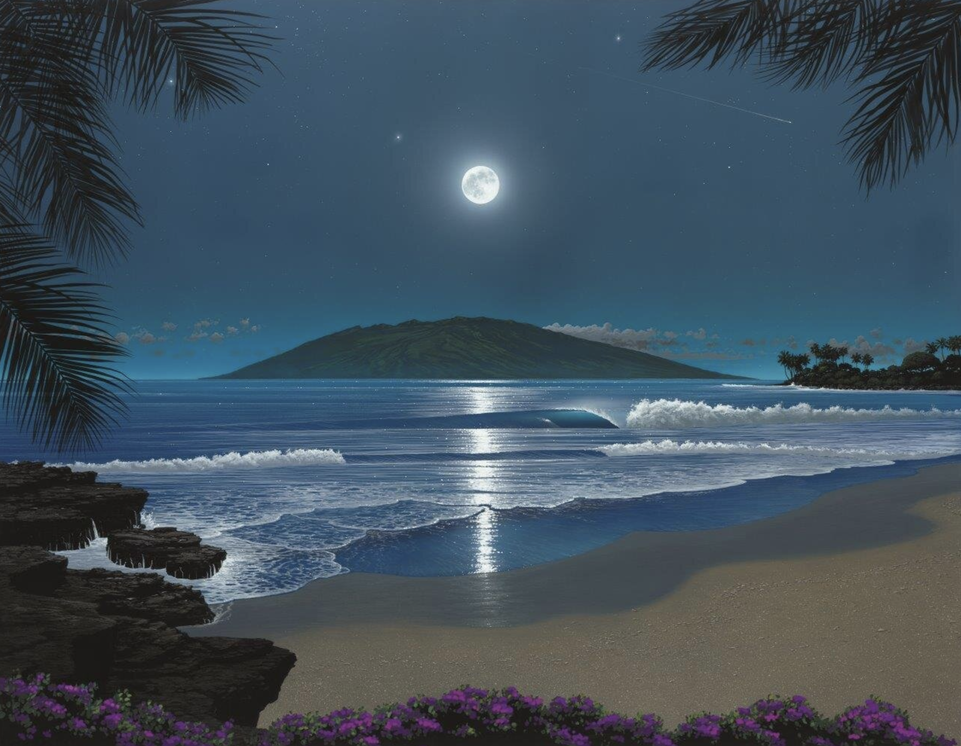 Wailea Moonrise by Steven Power