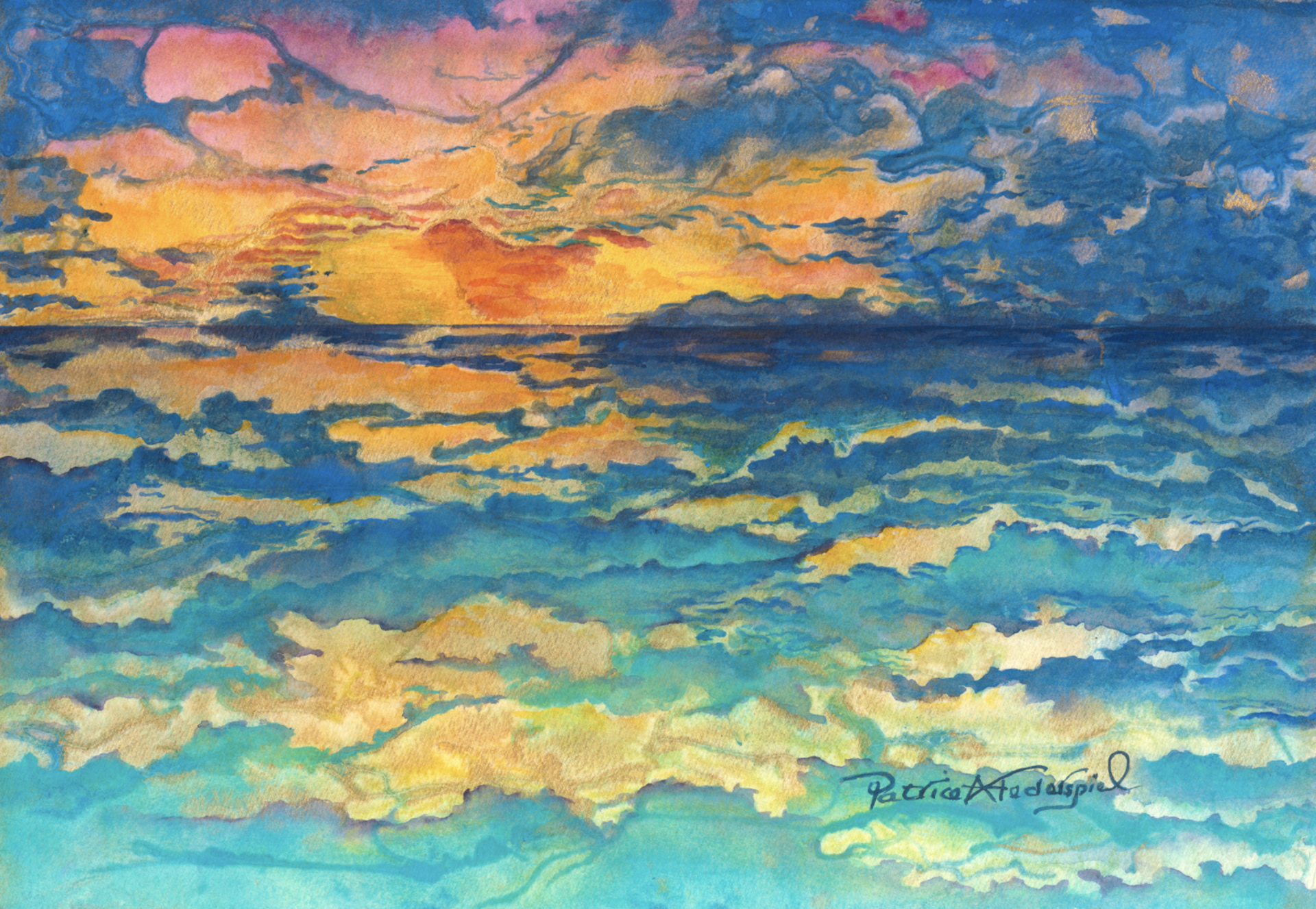 Hawaiian Sunset by Patrice Ann Federspiel