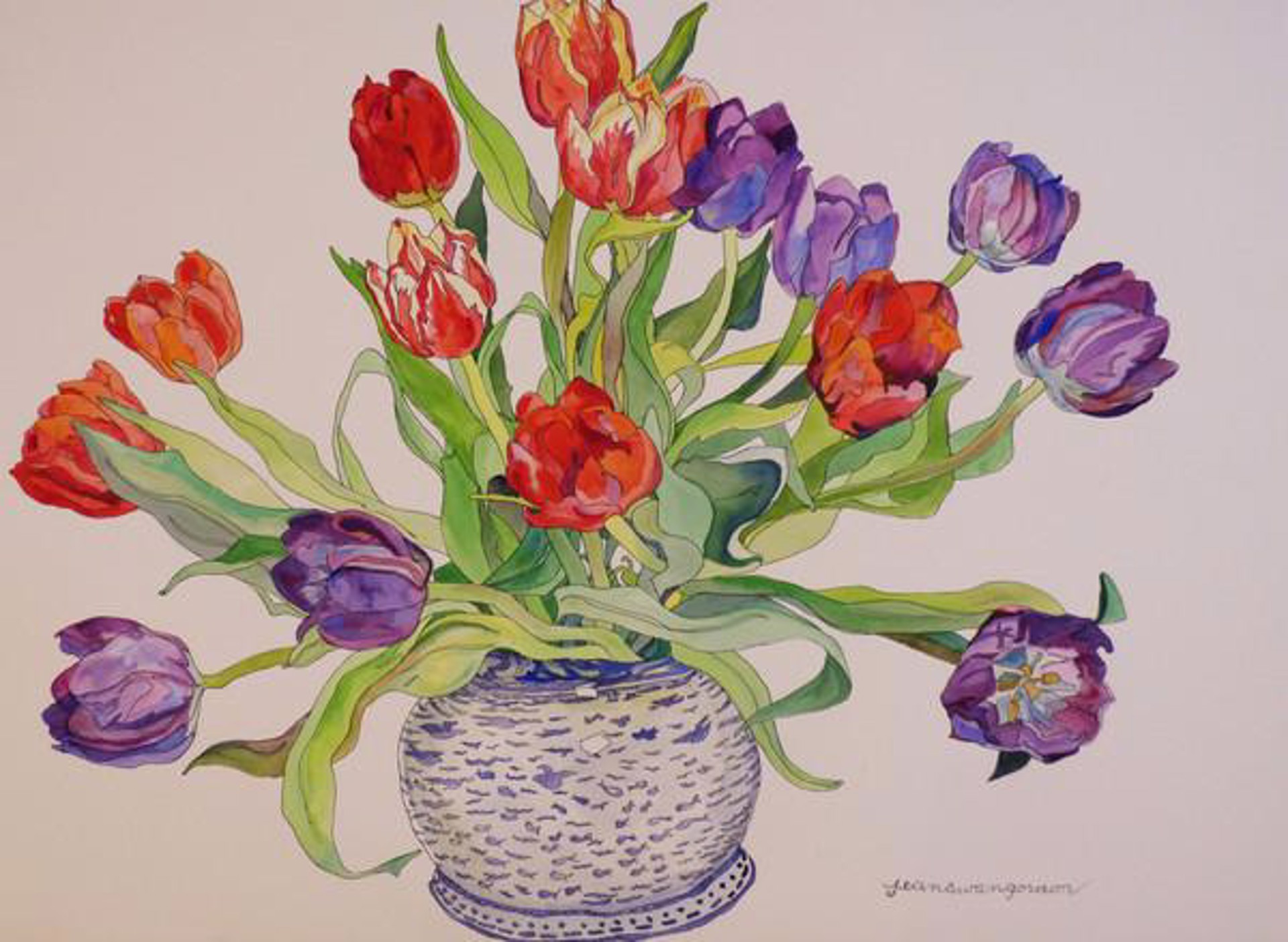Tulips in a Fish Bowl by Jean Swan Gordon