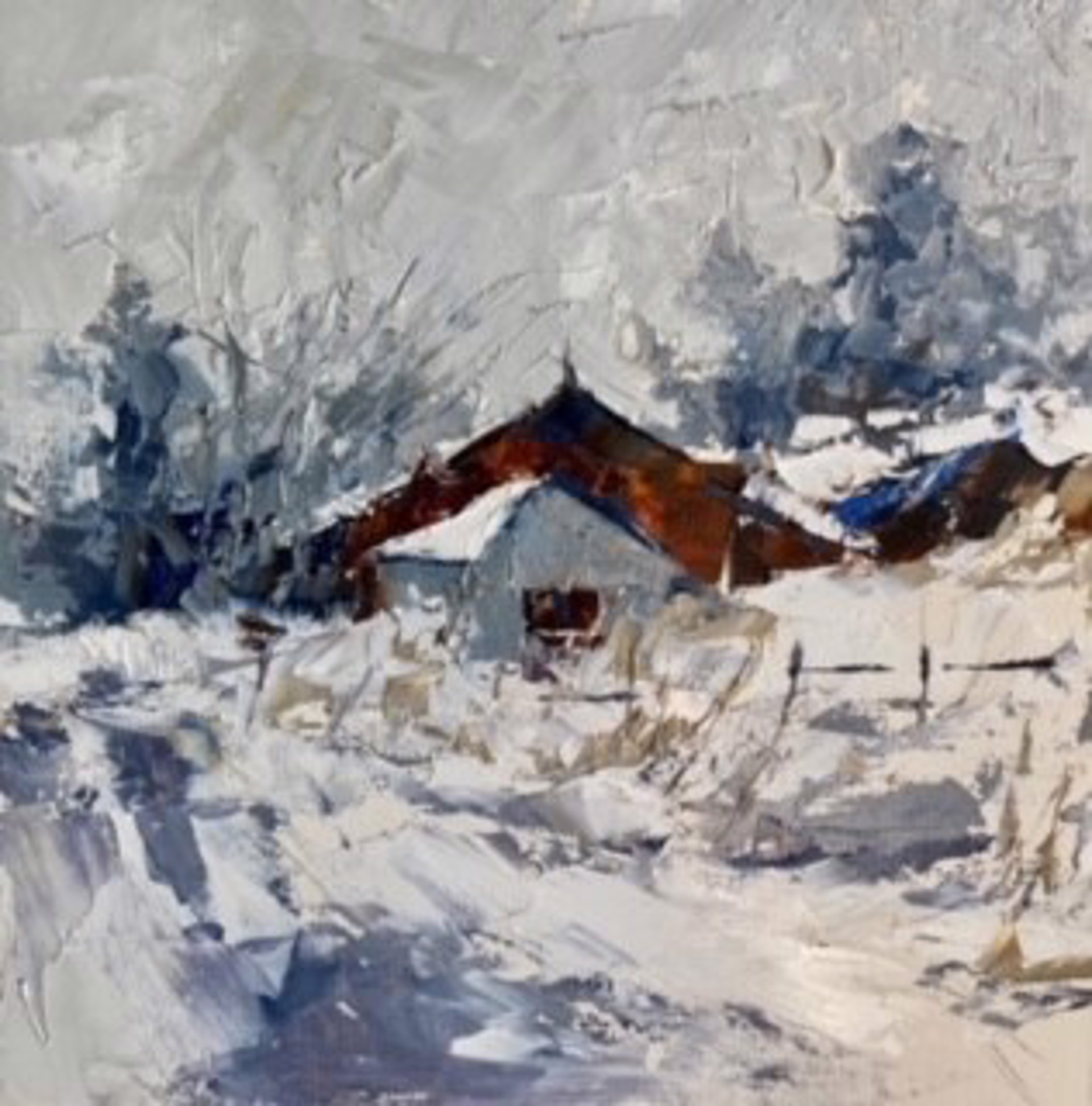 Winter Barn by Sandra Pratt