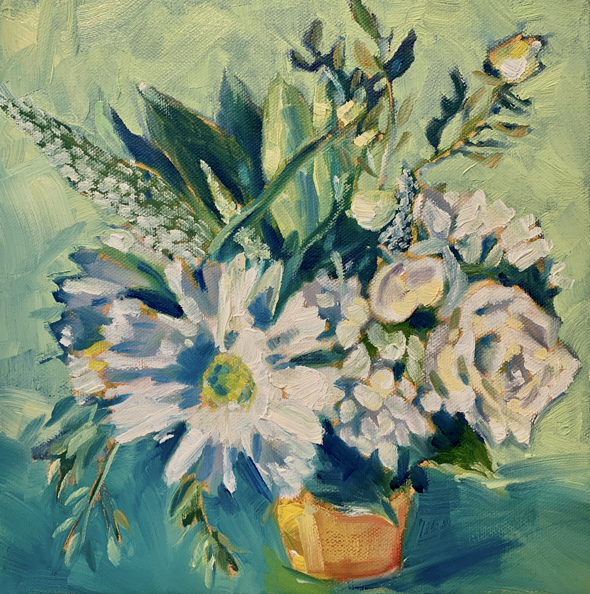 Sara's white bouquet by Marcia Hoeck
