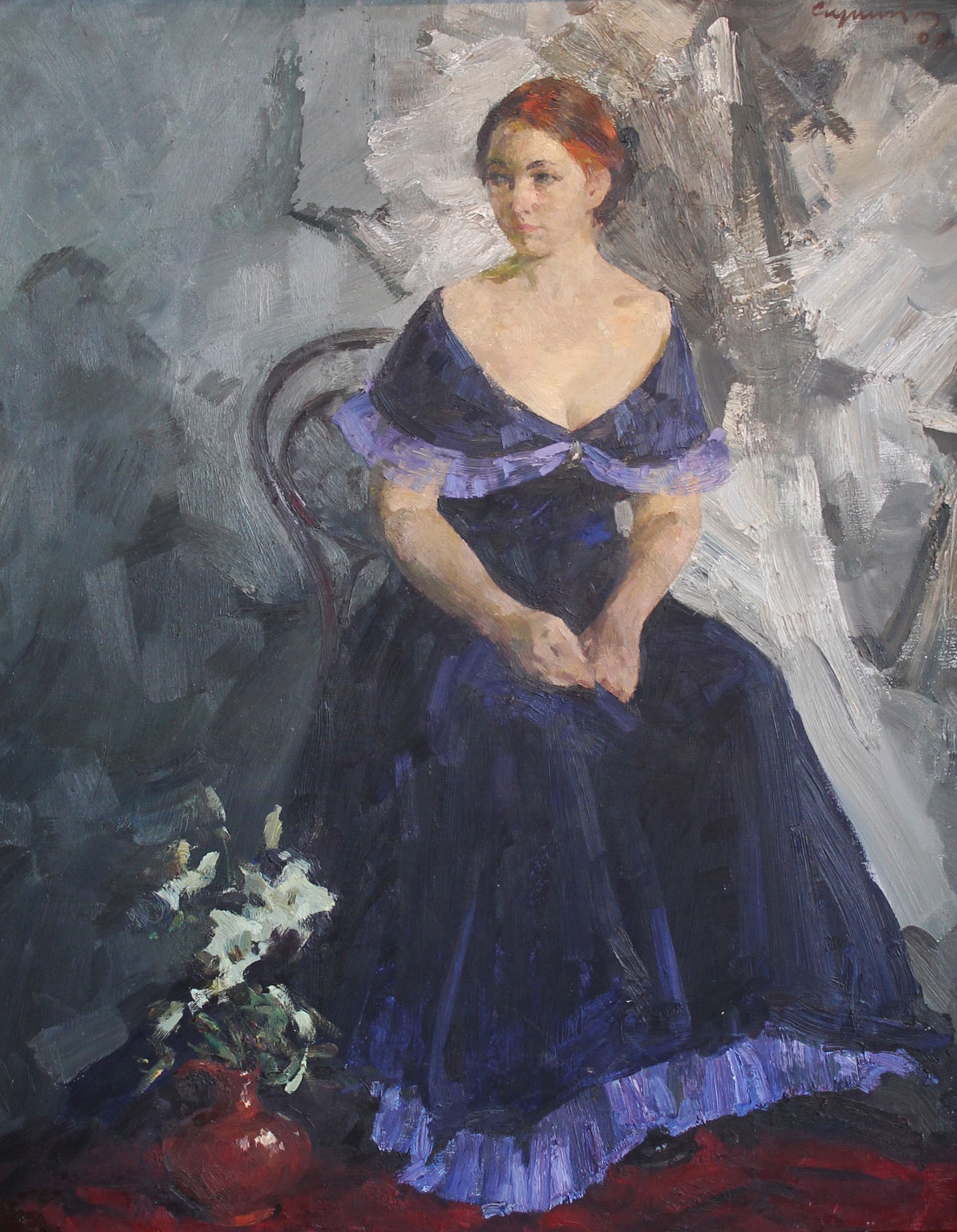 Lady in Blue by Sergei Skripitsyn