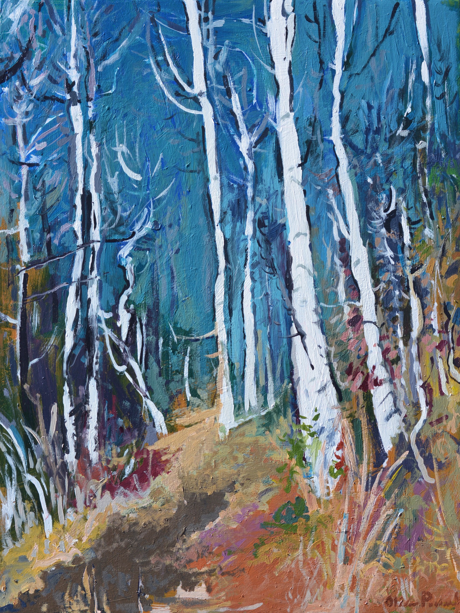 The Path Among The Silver Birches by Olivia Perreault