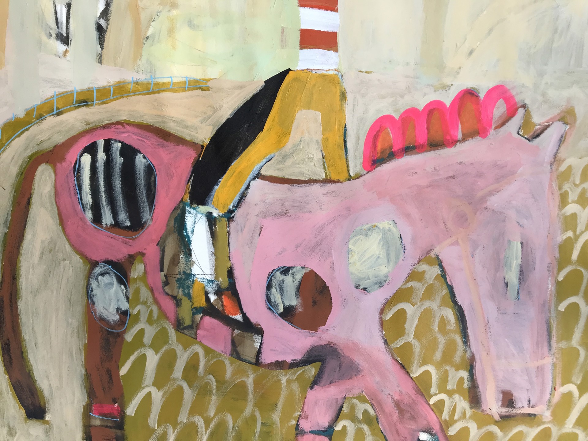 Pas-de-Deux on Pink Horse by Rachael Van Dyke