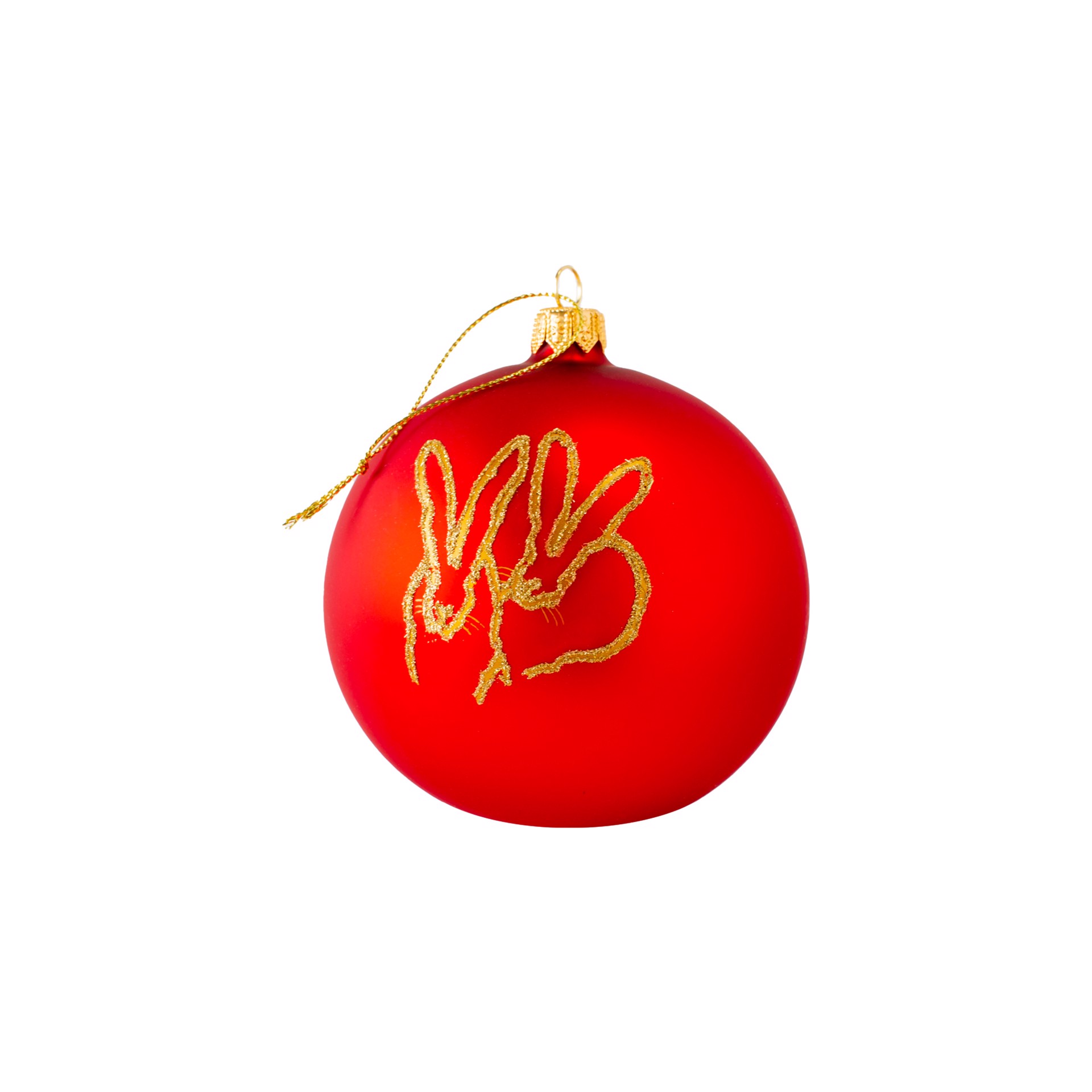 Hunt’s Holiday Bunny Ball, Red by Hunt Slonem Hop Shop