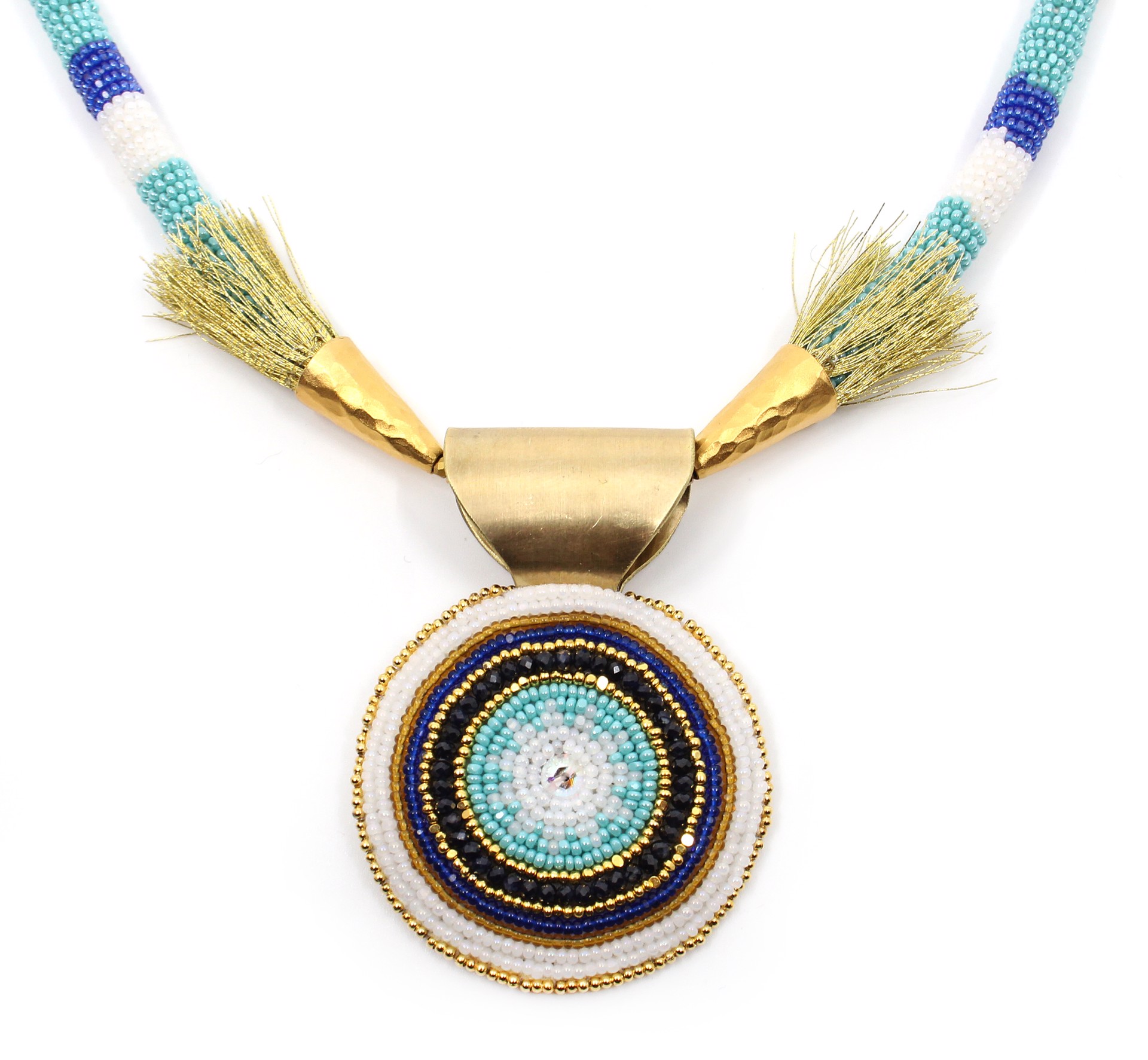 Beaded Necklace & Pendant by Hollis Chitto