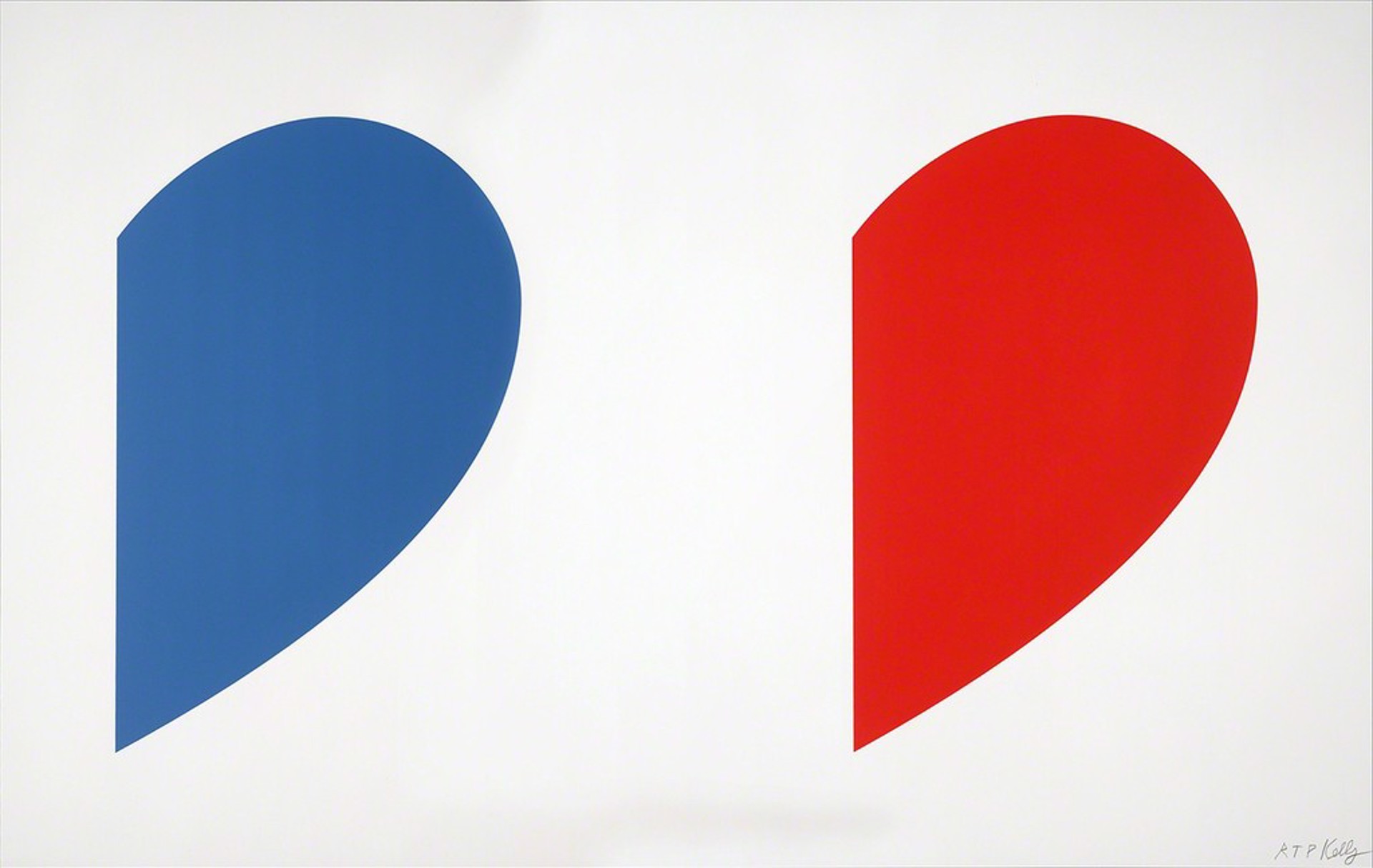 Blue Curve/Red Curve by Ellsworth Kelly
