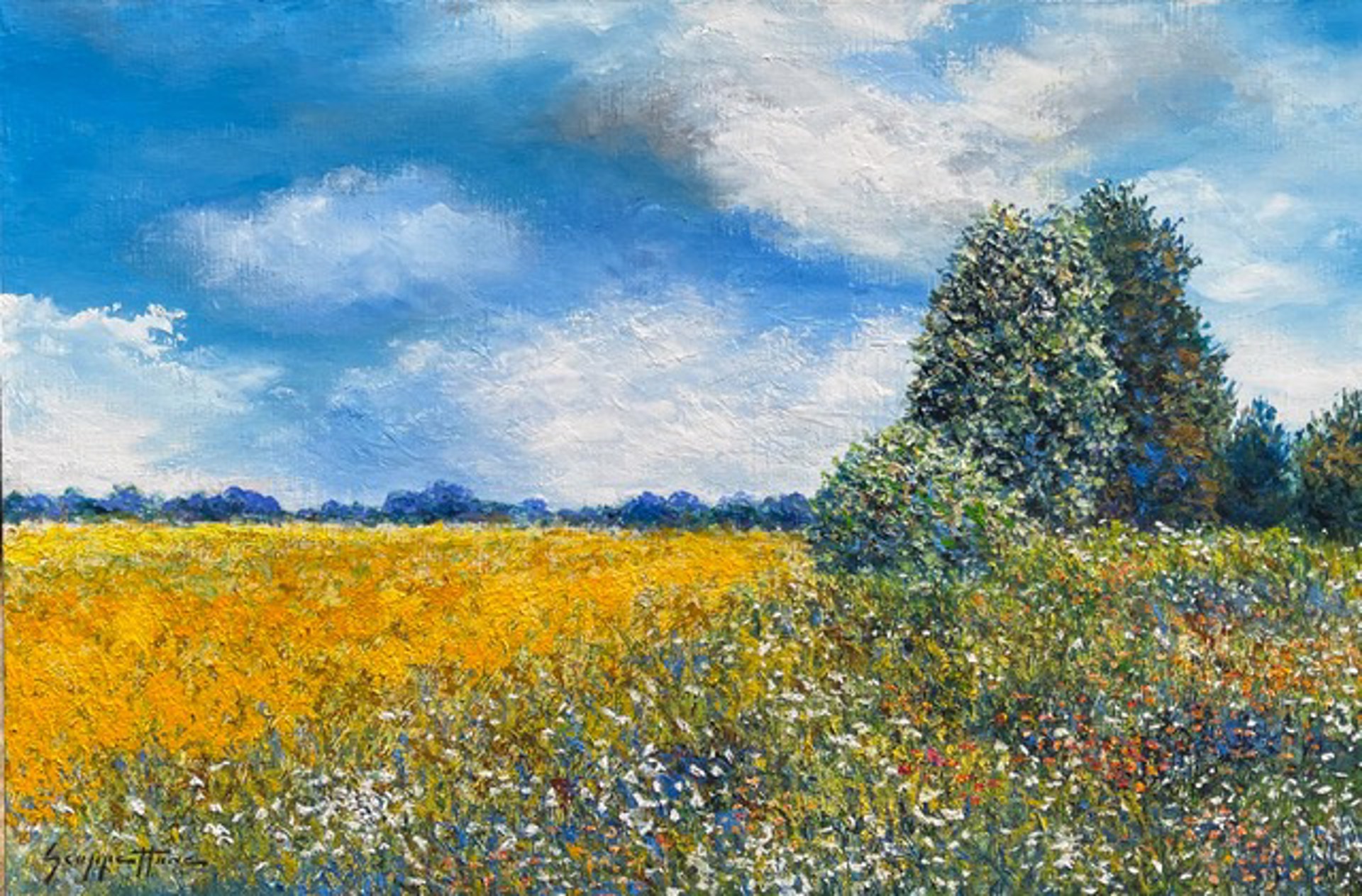 Summer Field After The Rain by James Scoppettone