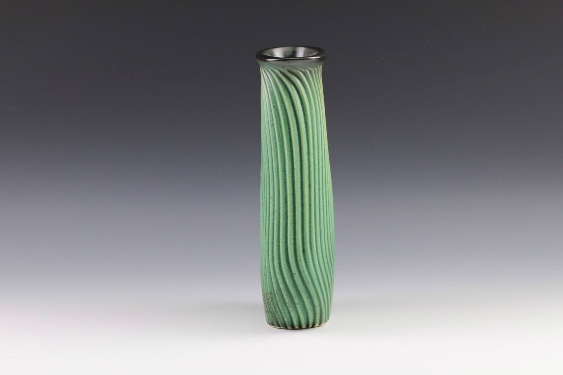 Tall Green Vase by Paul Jeselskis