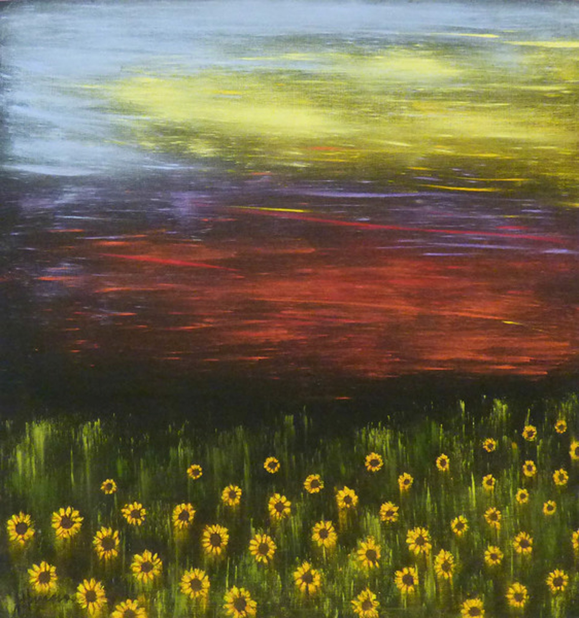 Sunflower Sunset I by Julie Hansen