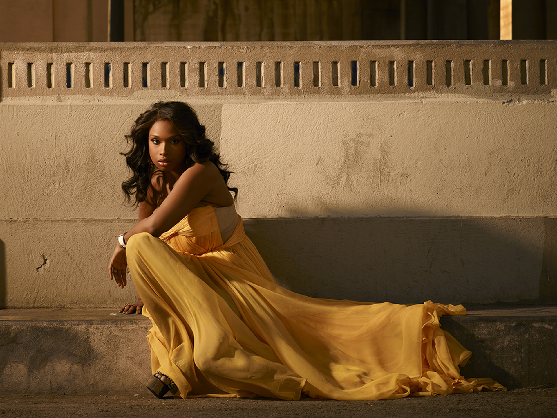 11031 Jennifer Hudson  Yellow Dress Color by Timothy White