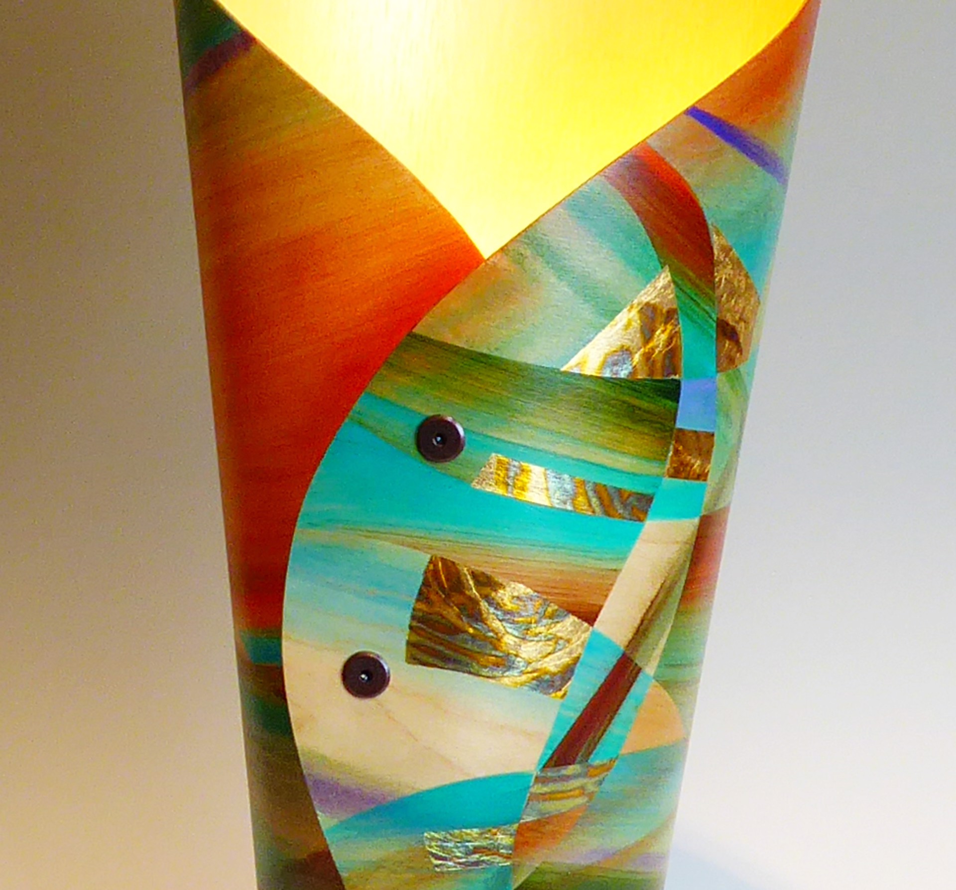 Turquoise River Lamp by Cynthia Duff