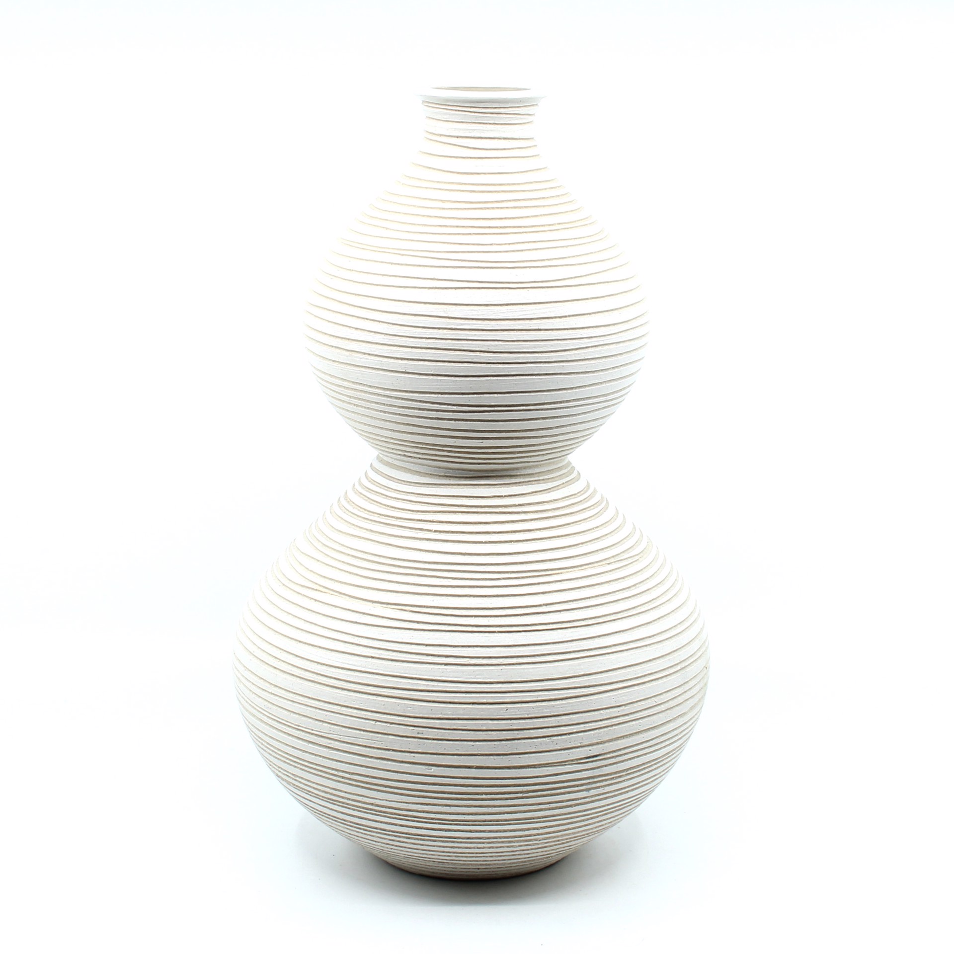 Tall White Vase by Heather Bradley