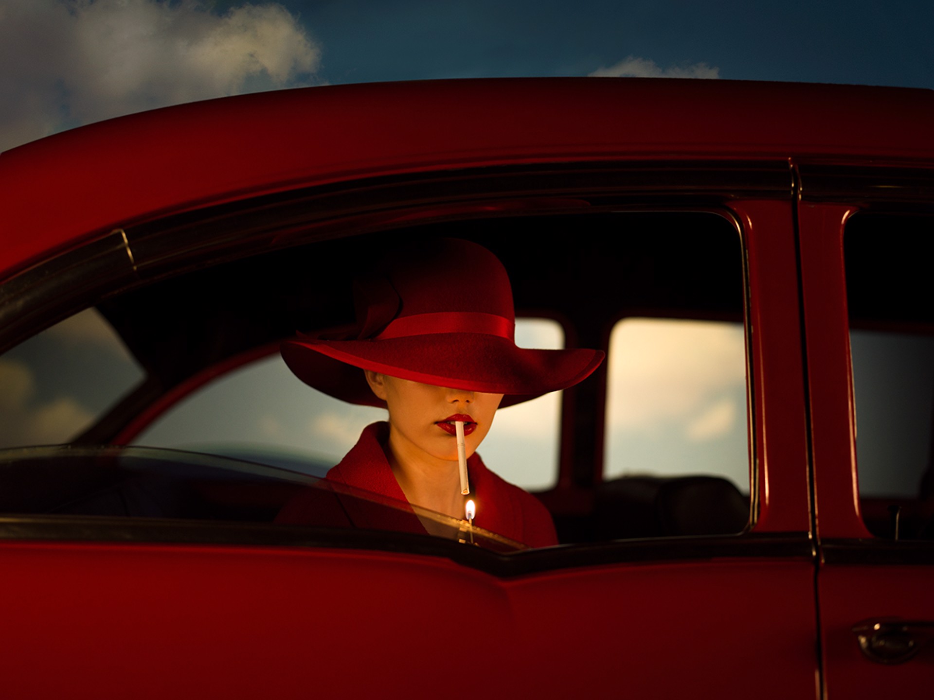 The Girl In The Red Car by Tyler Shields