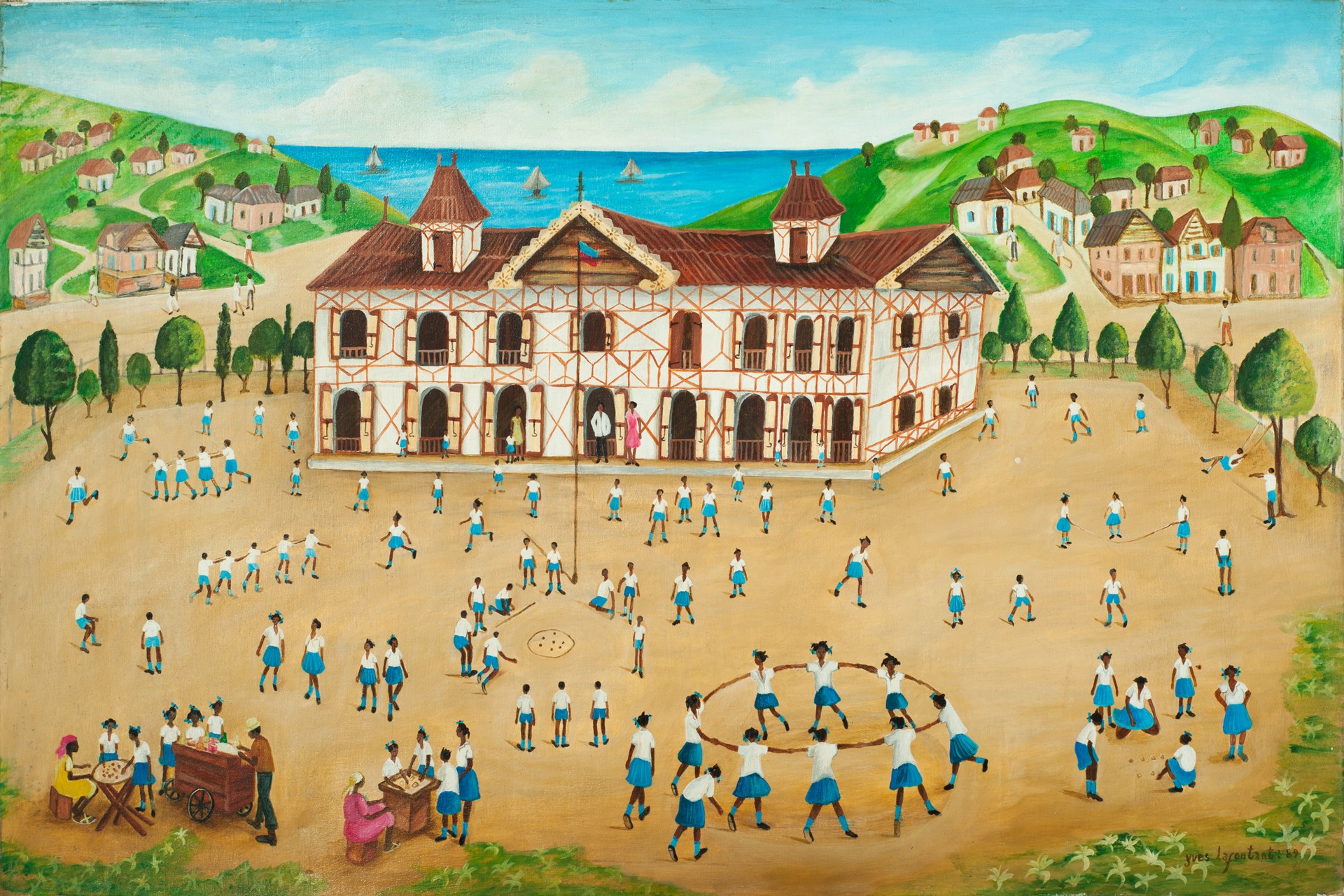 School Break #11-3-96GSN by Yves Lafontant (Haitian, b.1939)