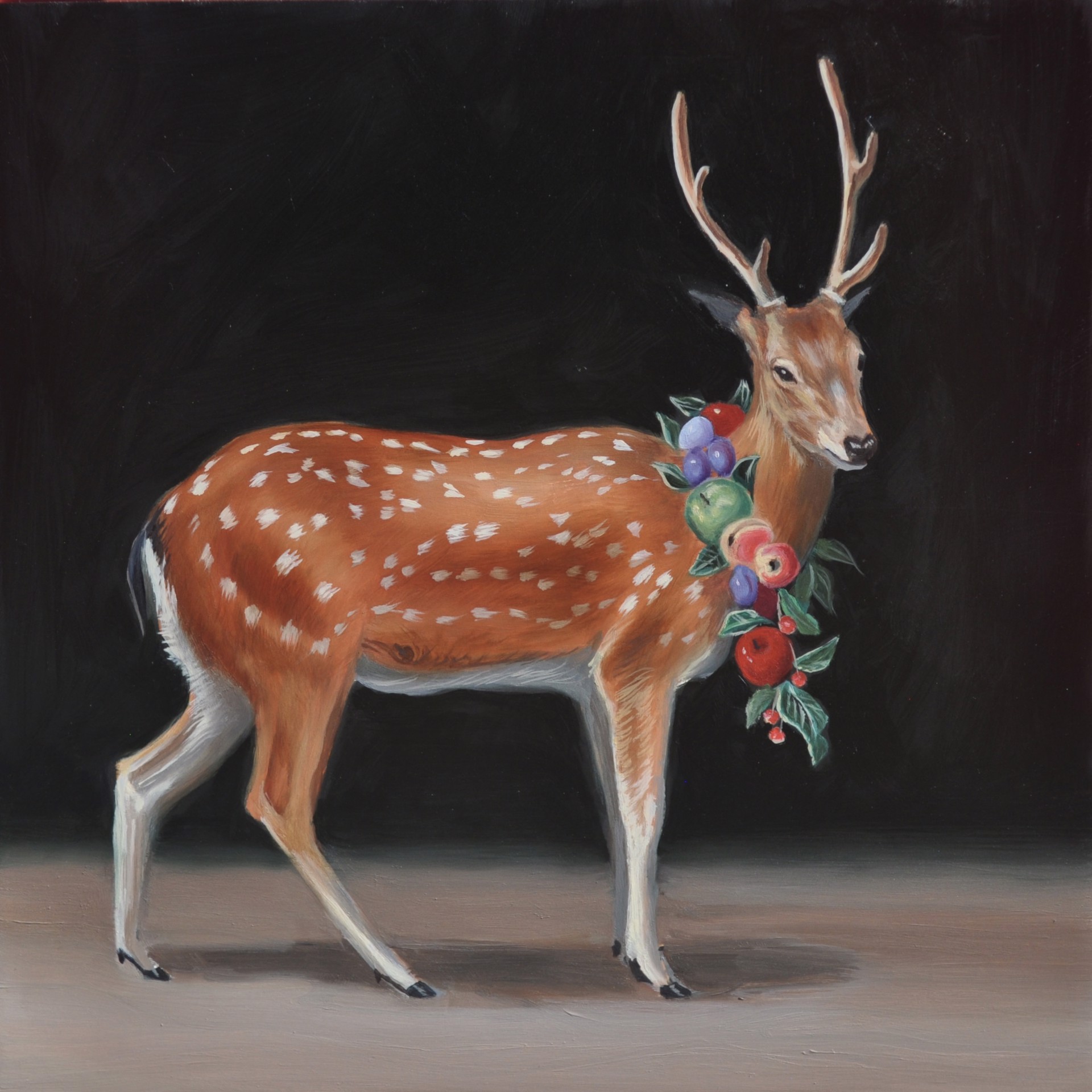 Deer with Garland by Robin Hextrum