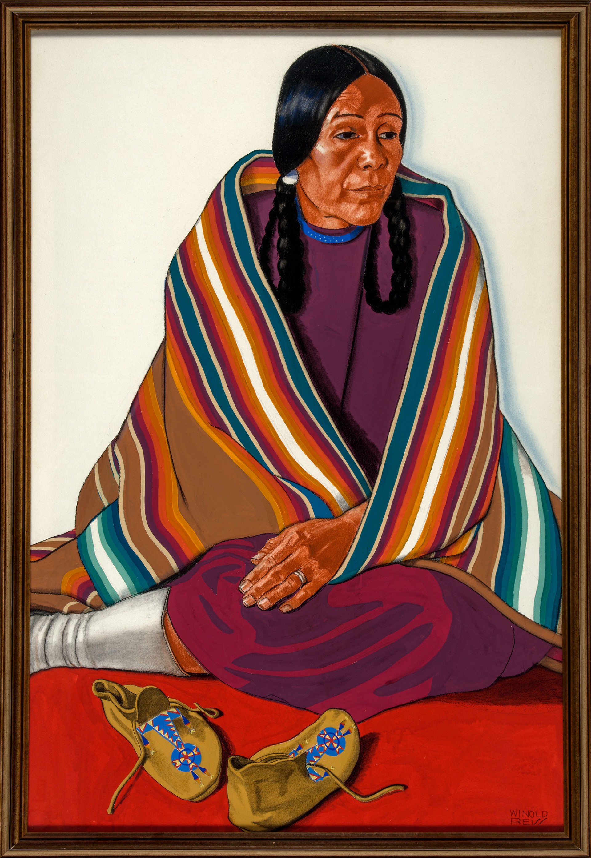 Indian with Blanket by Winold Fritz Reiss