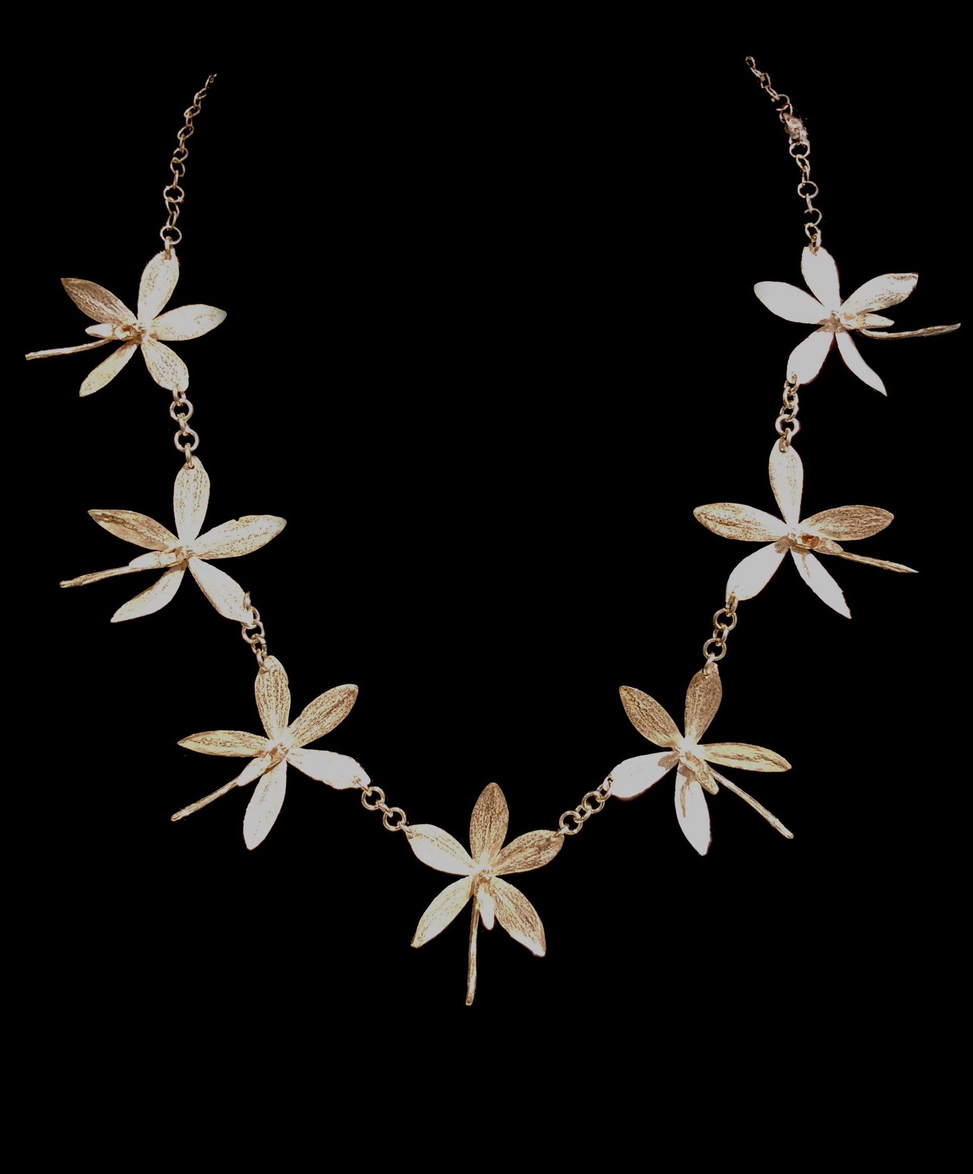 Seven Med Orchid Necklace by Wayne Keeth