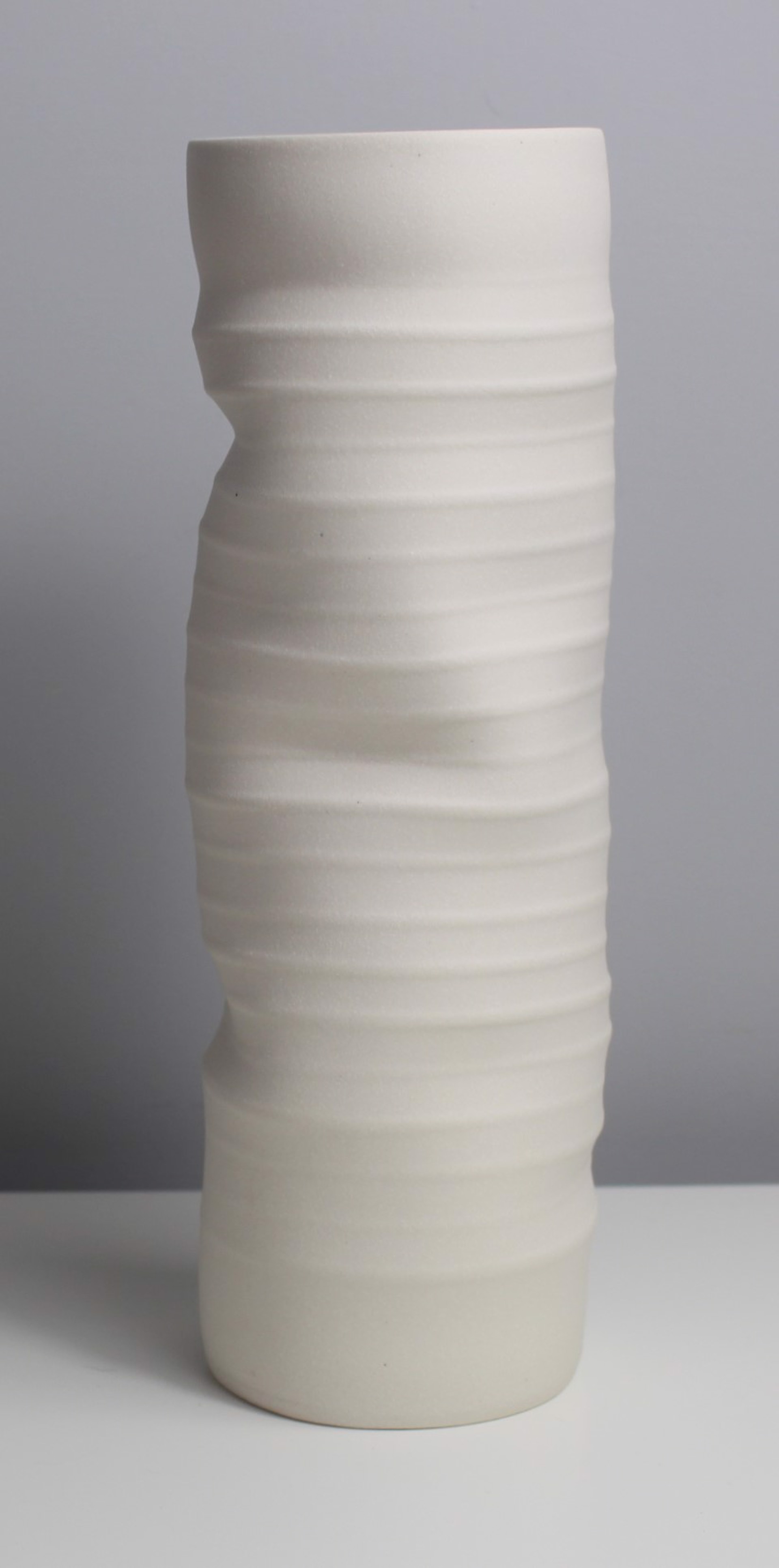 Maxi White Line Vessel by Sally Bertram
