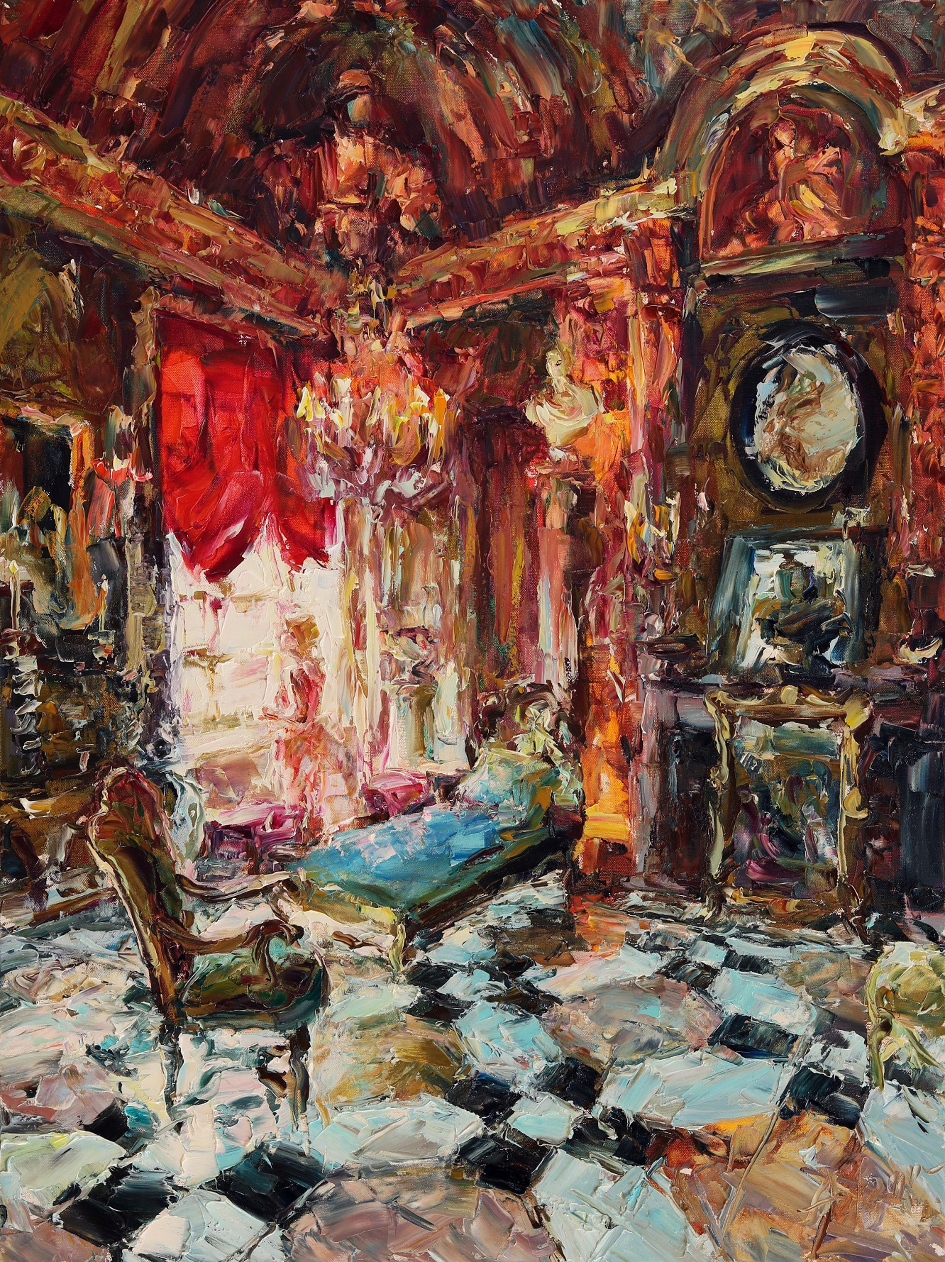 Red Curtain by LYUDMILA AGRICH