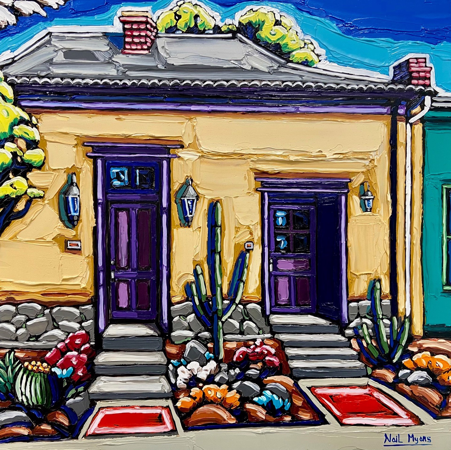 Two Different Doors, Tucson Barrio by Neil Myers