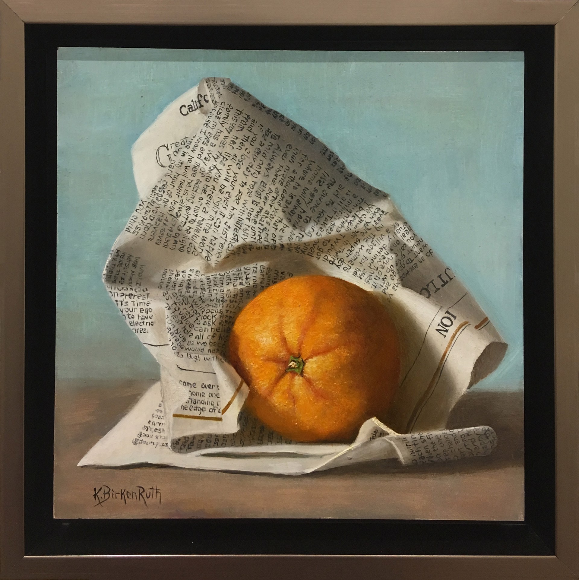 Wrapped Orange by Kelly Birkenruth