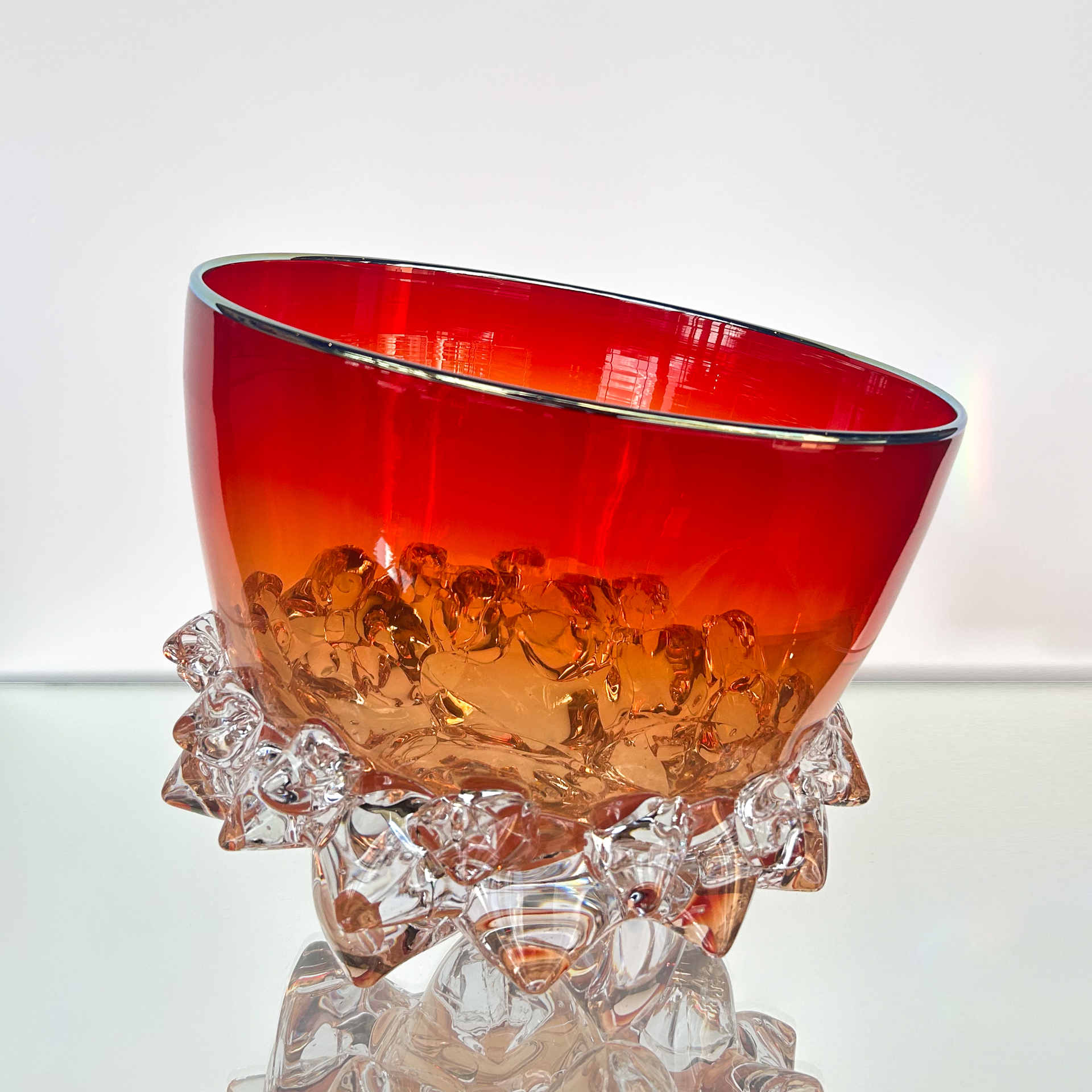 Cherry Red Thorn Vessel by Andrew Madvin