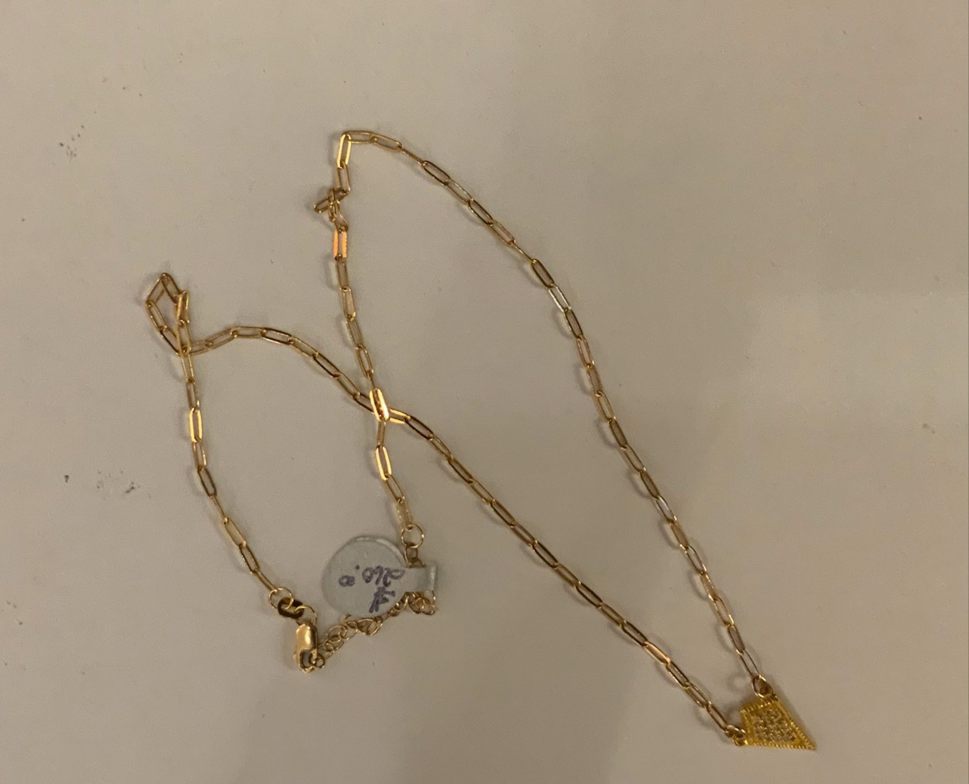 Vermeil Gold Pavé Diamond Necklace by Karen Birchmier