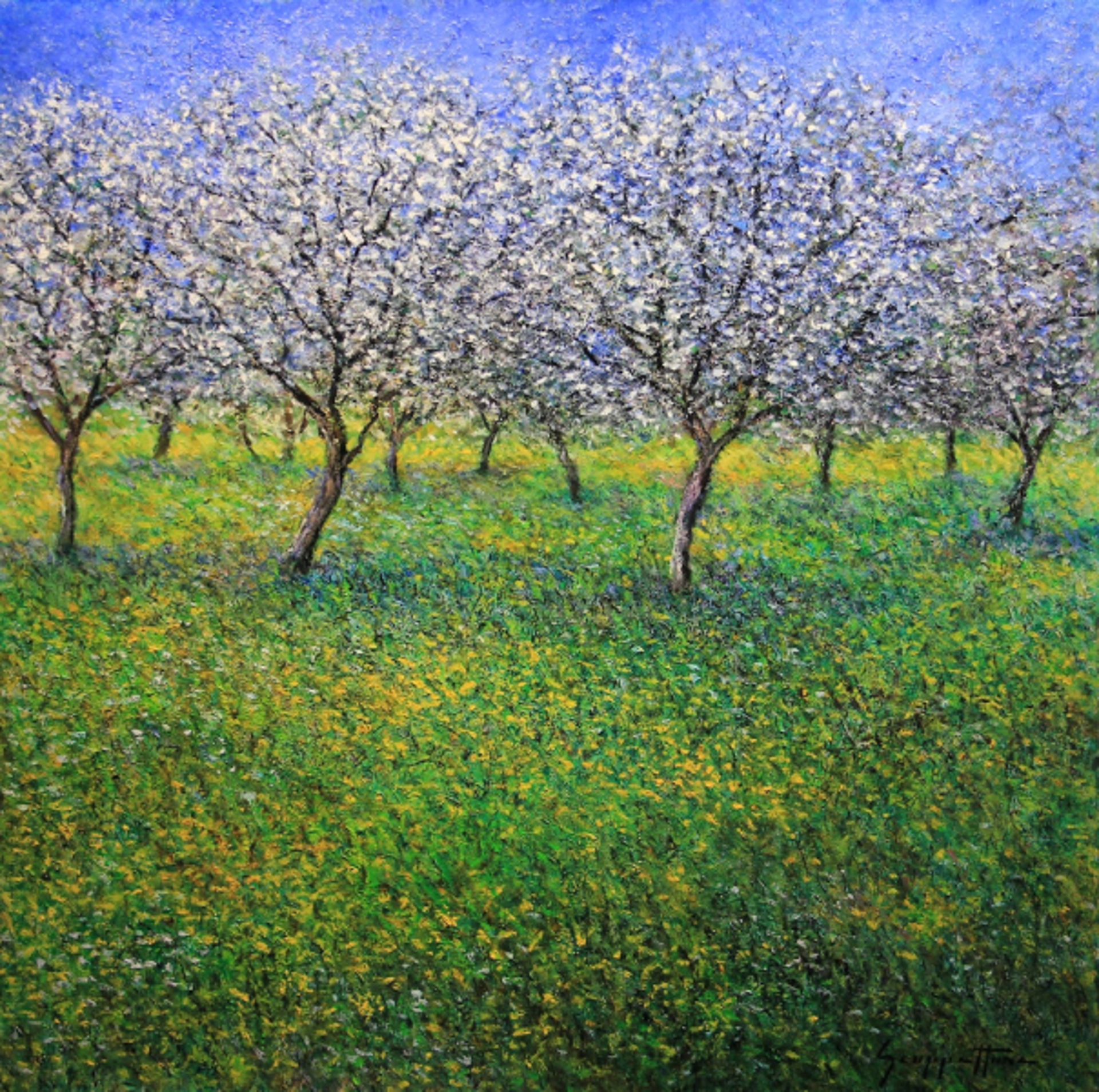 Spring Trees with Mustard by James Scoppettone