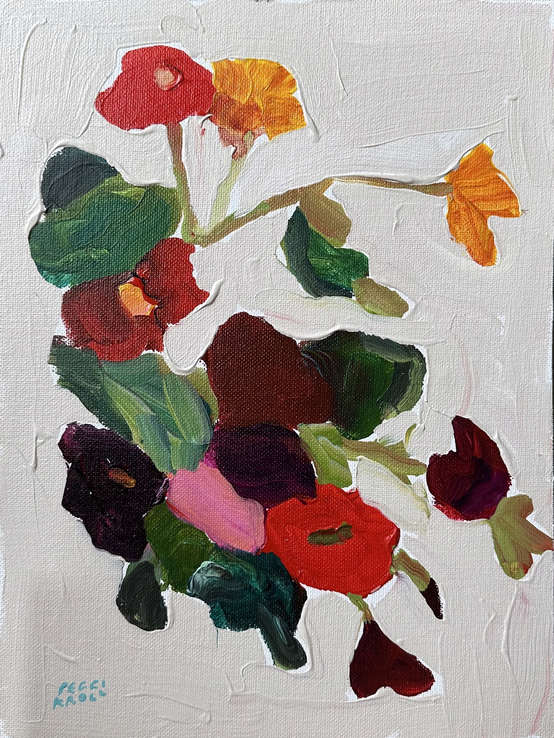 Floral on Beige by Peggi Kroll-Roberts