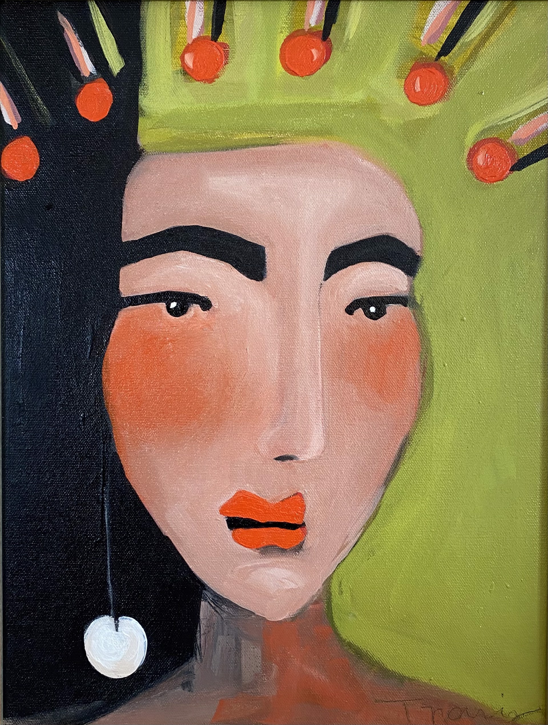 Girl with a Pearl Earring III by Trudi Norris
