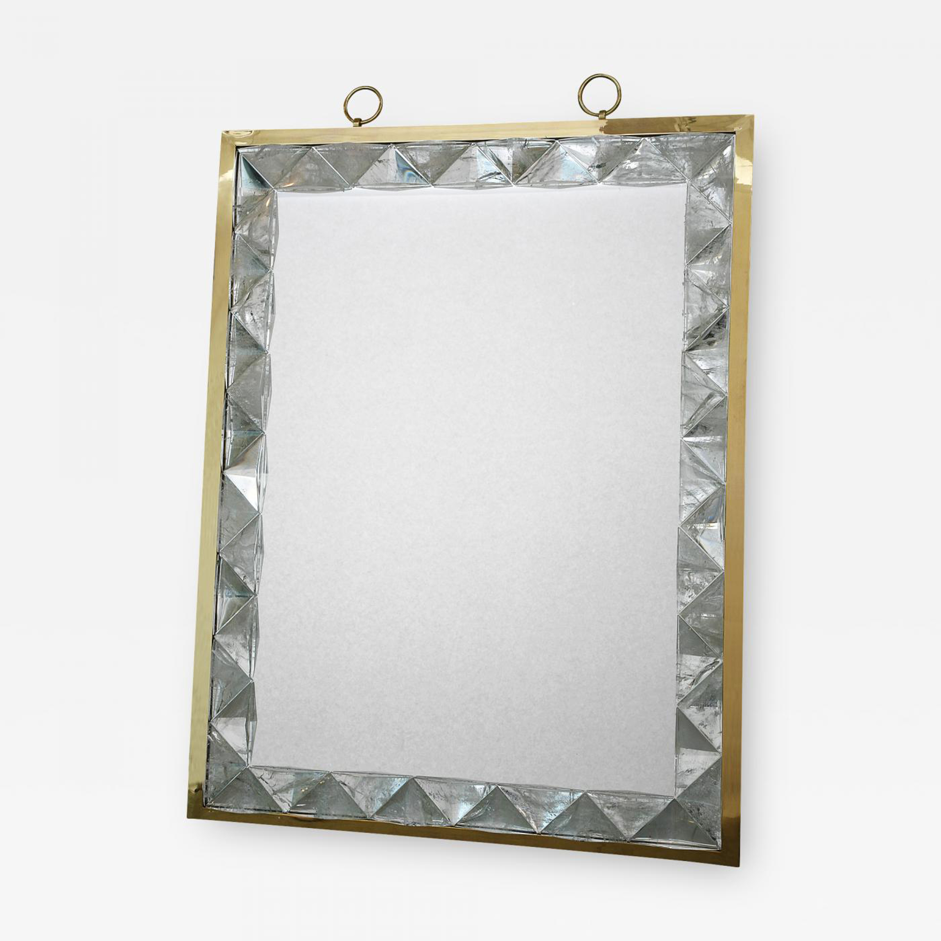 Mirror framed in rock crystal by Andre Hayat