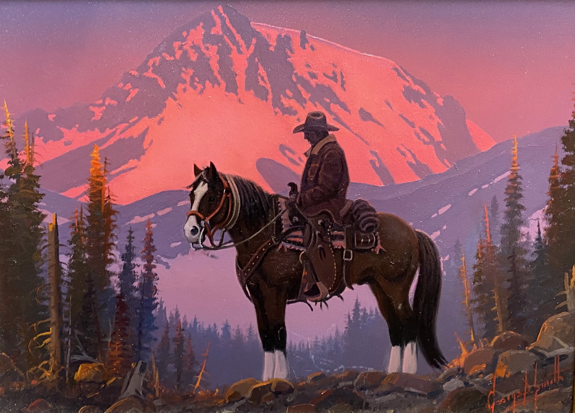 WRANGLER AT SUNSET by George "Dee" Smith