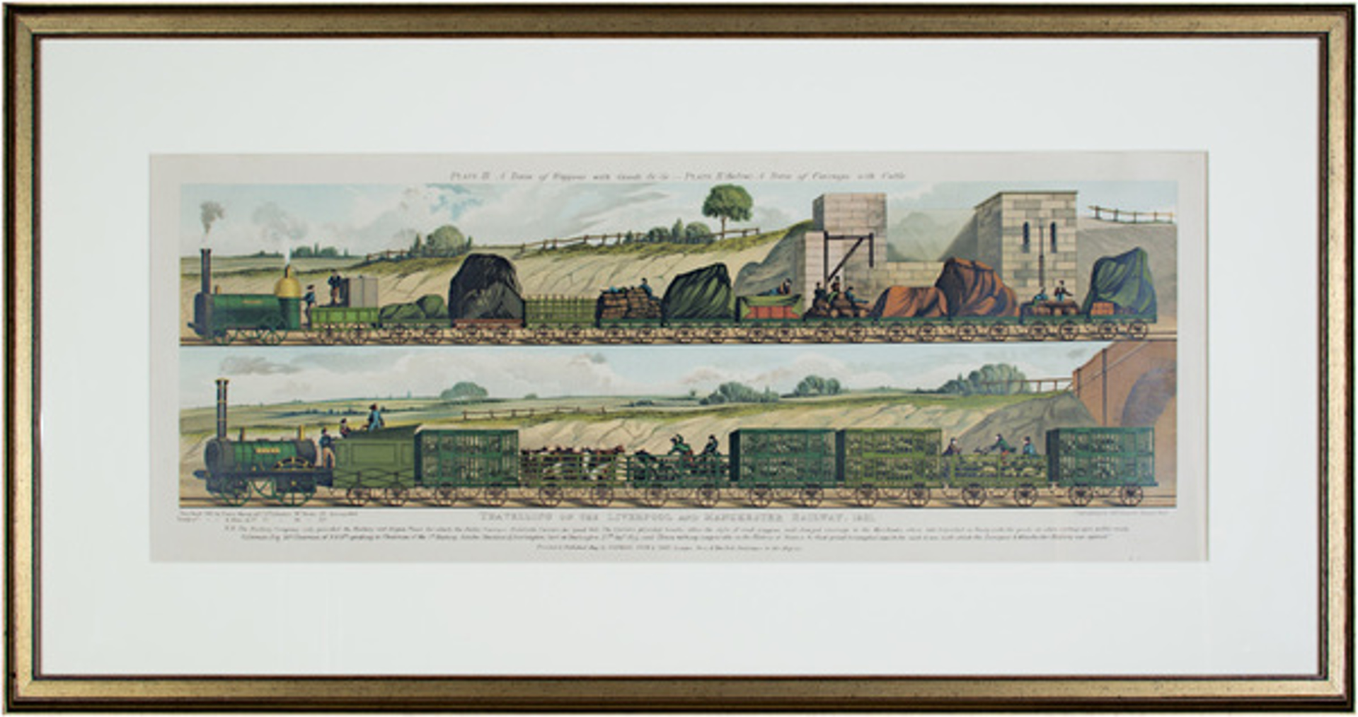 Traveling on the Liverpool & Manchester Railroad, 1831 (train) by Raphael Tuck & Sons