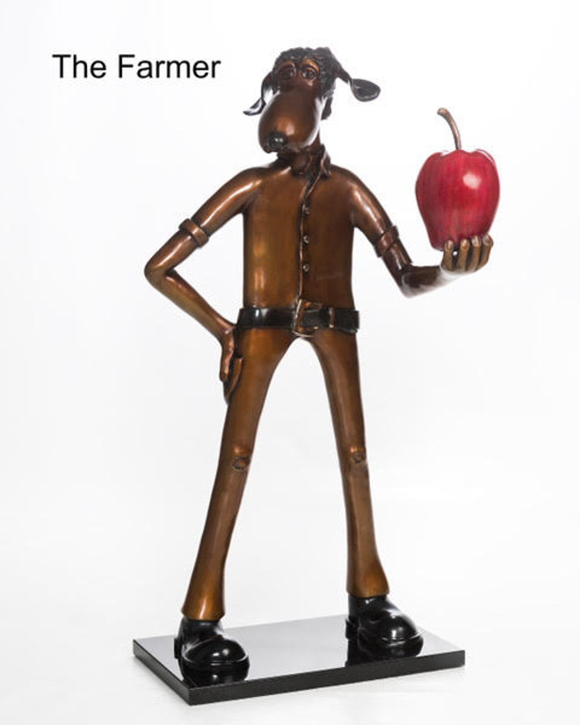 Farmer w/Apple by Marty Goldstein