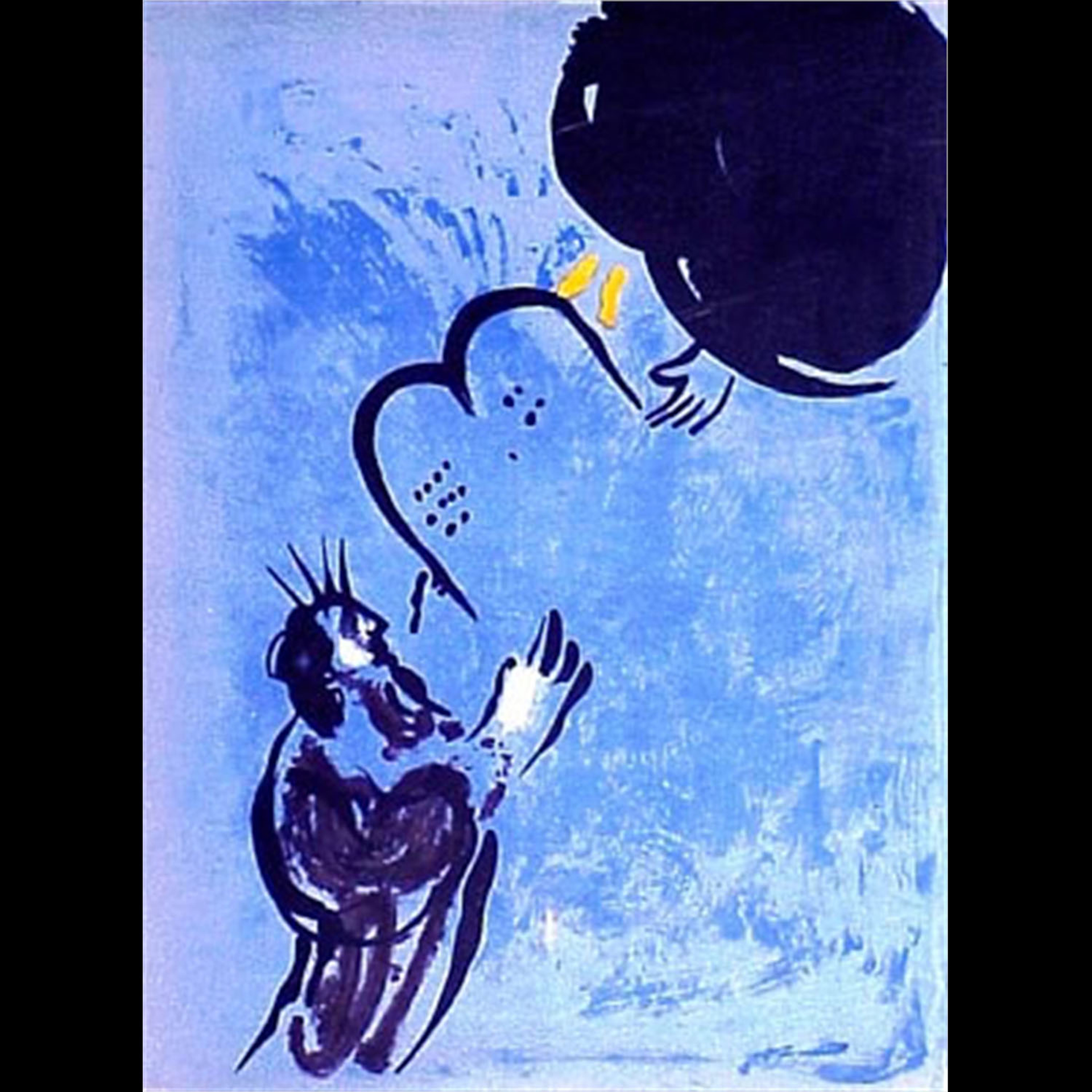 Moses Receiving the Tablets of Law by Marc Chagall