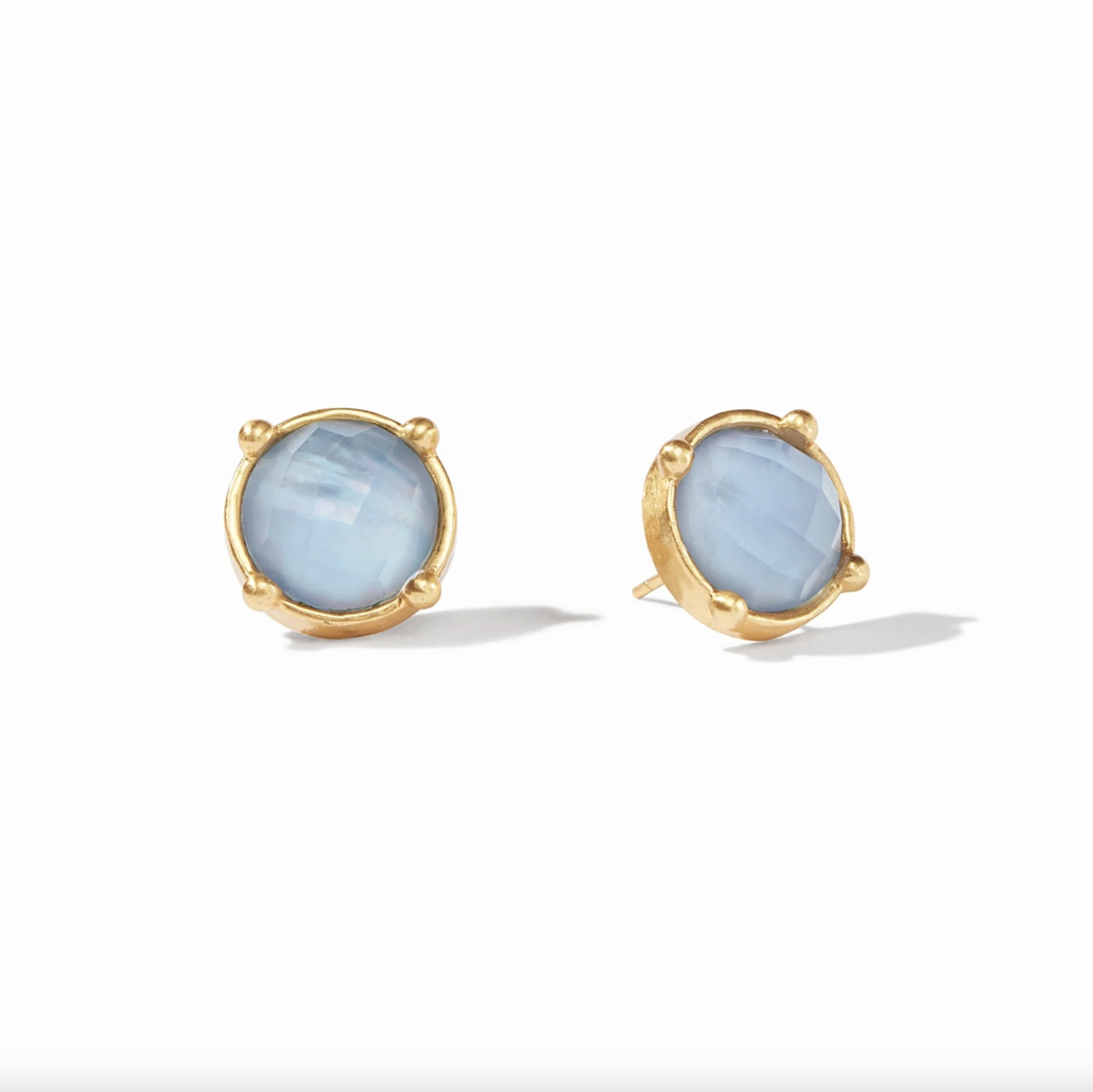 Honey Stud - Iridescent Chalcedony Blue by Julie Vos