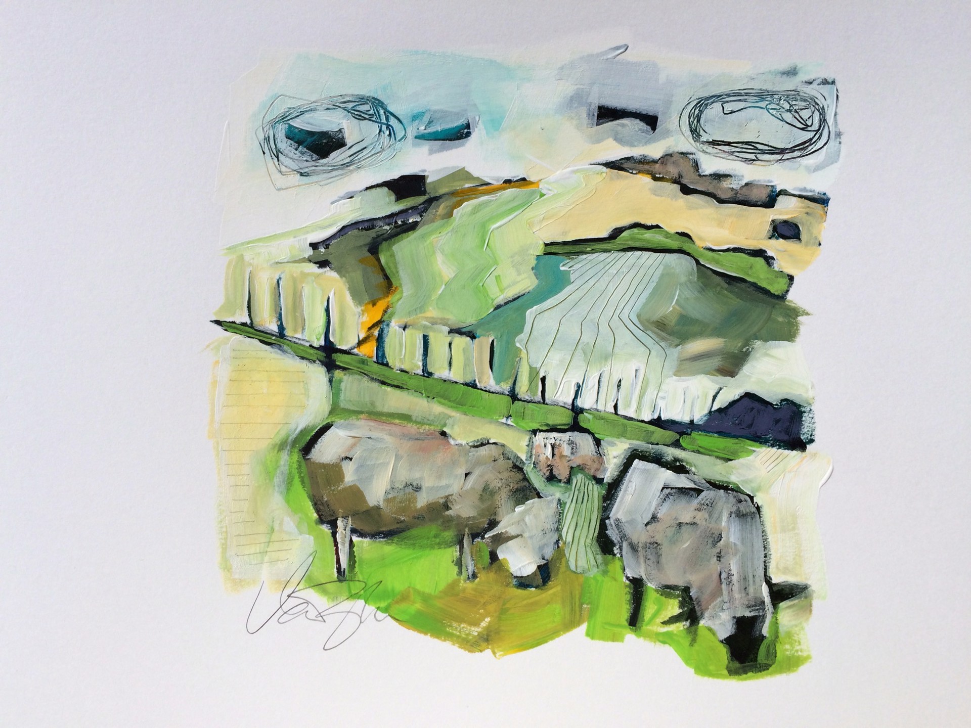 Tre Pecore Vicino i Monte Sibiliini by Rachael Van Dyke