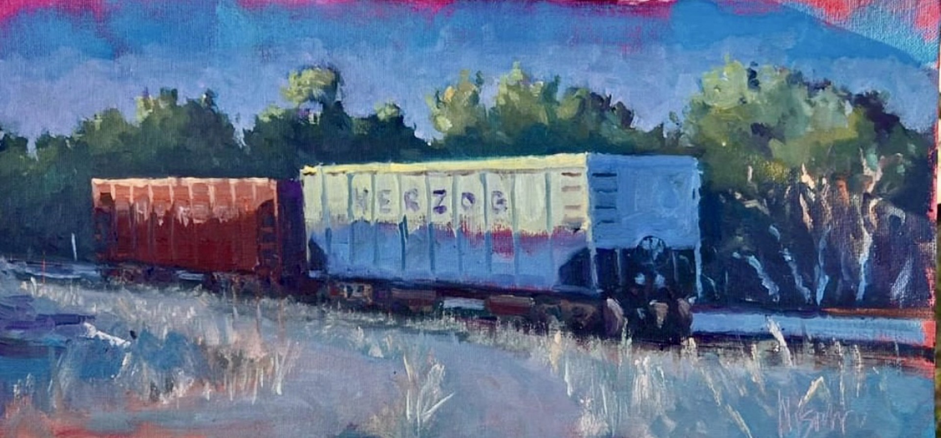 MORNING TRAIN CARS by Stephen Wysocki