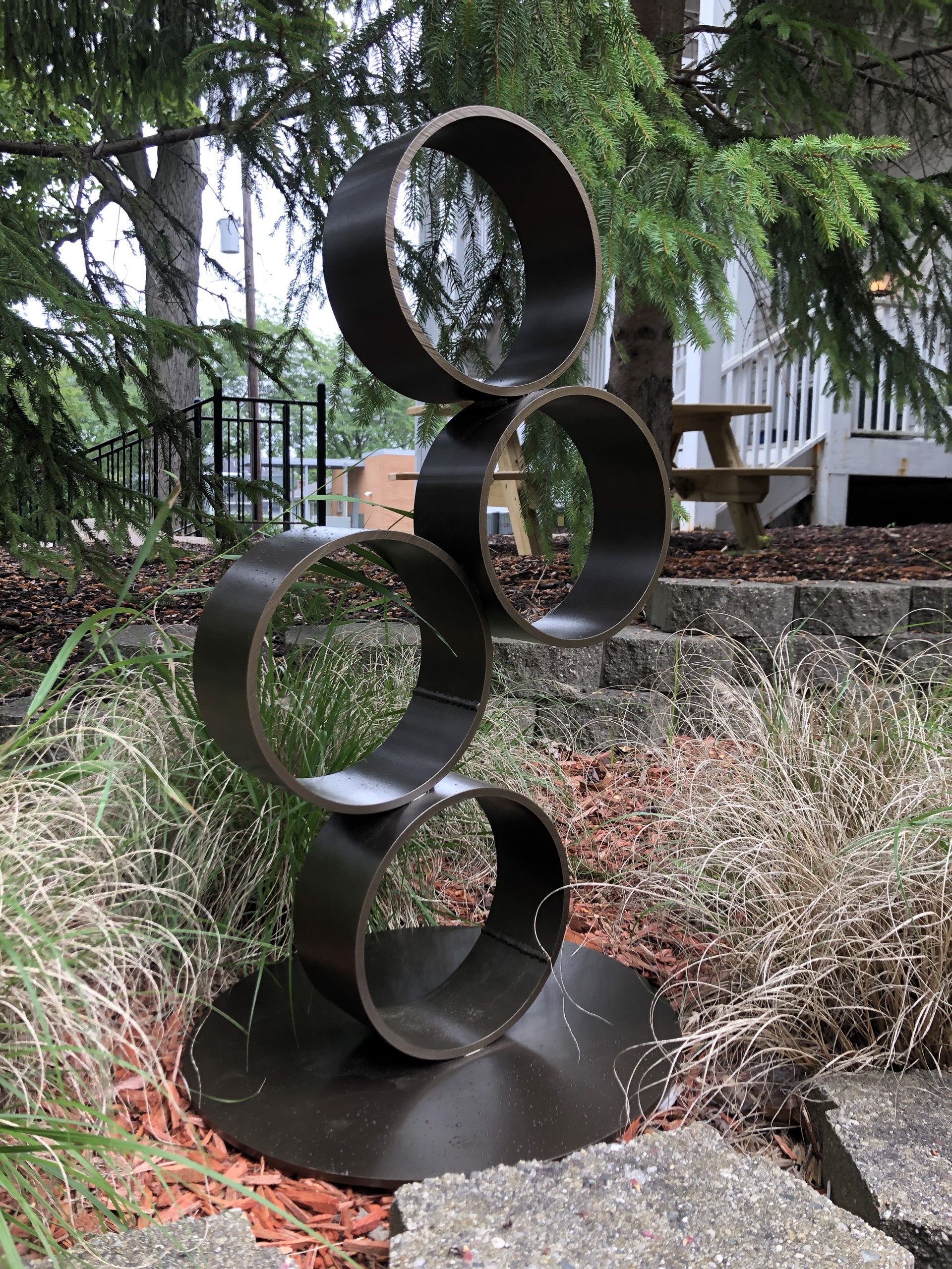 Three Circles Bronze by Joseph Lamontagne