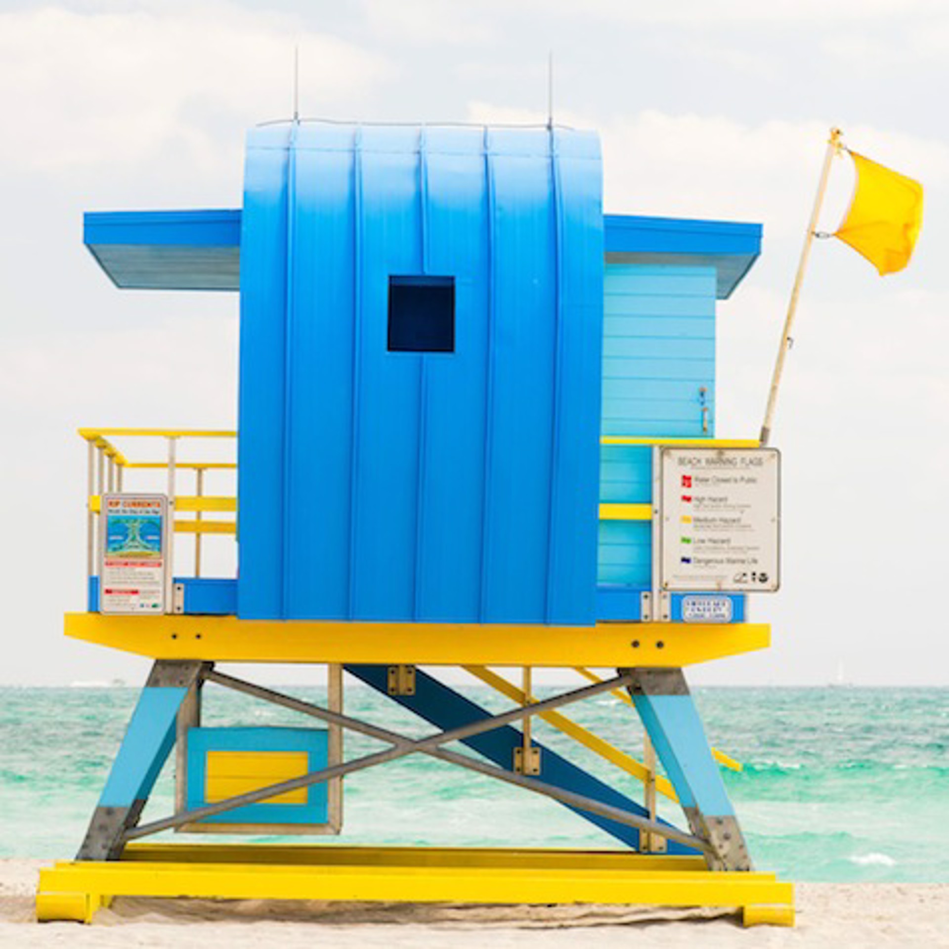 South Pointe Miami Lifeguard Stand, Rear View by Peter Mendelson