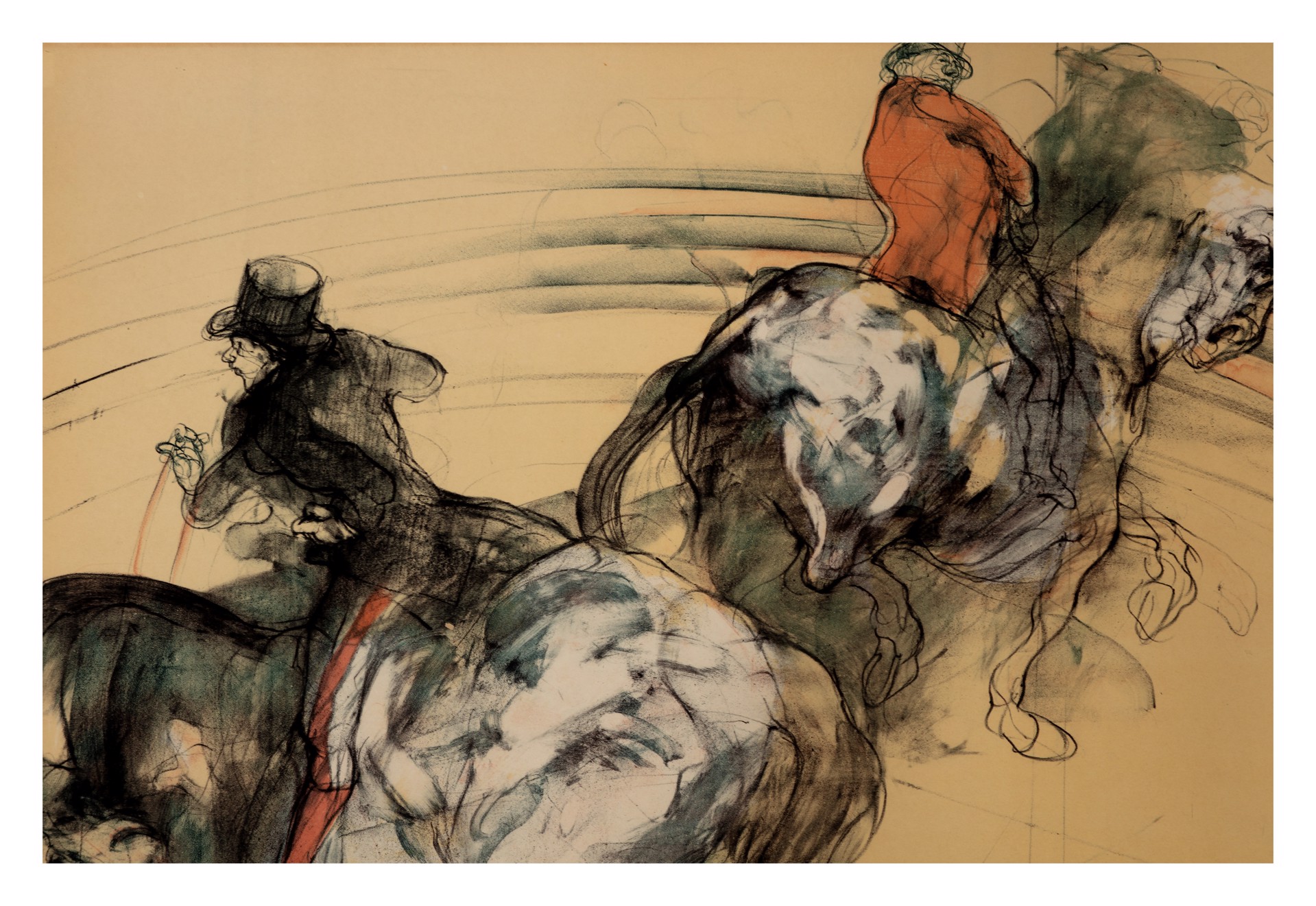 Two Horse Men (Dedicated to DB) by Claude Weisbuch