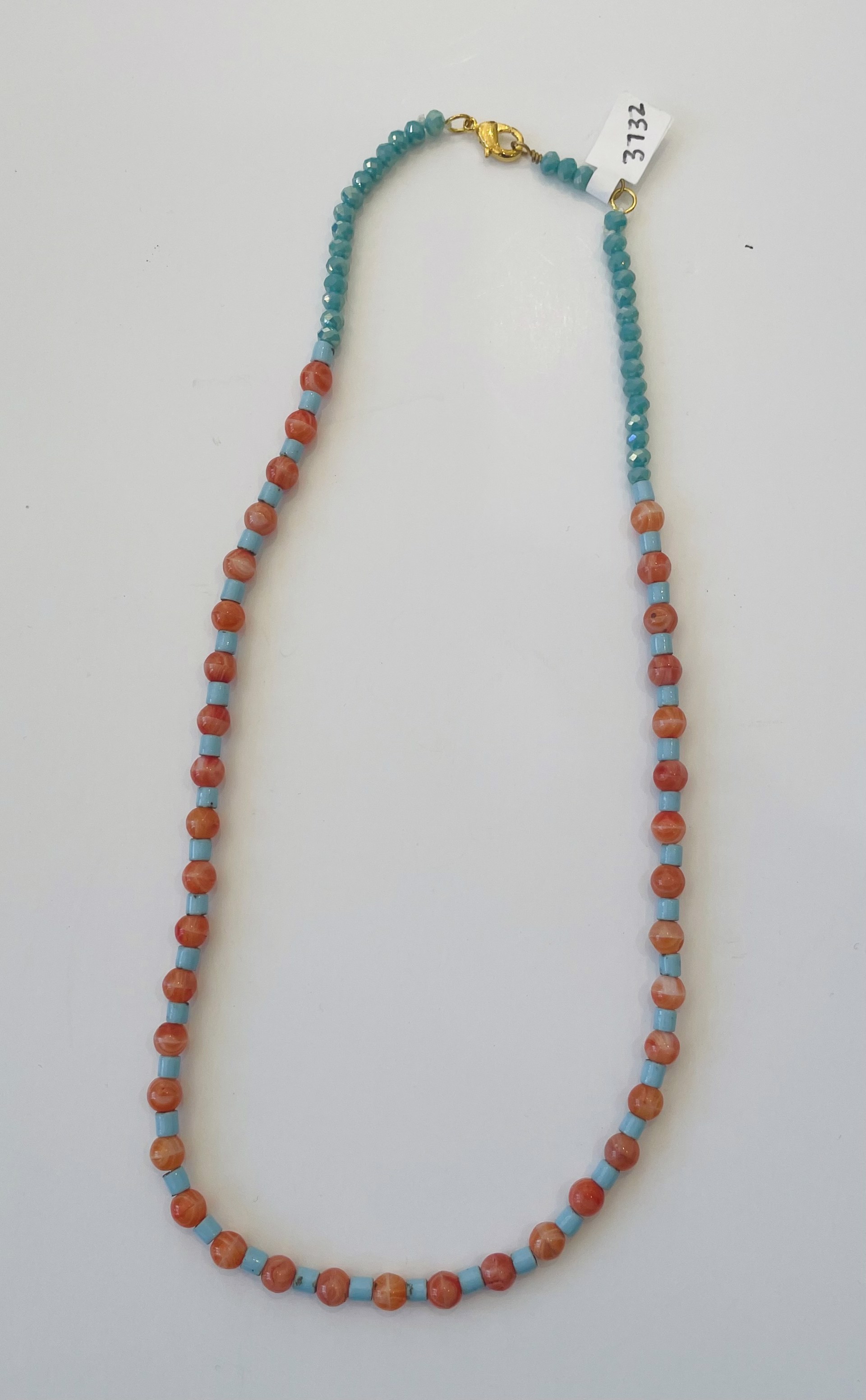 Glass Mardi Gras Bead Necklace by Emelie Hebert