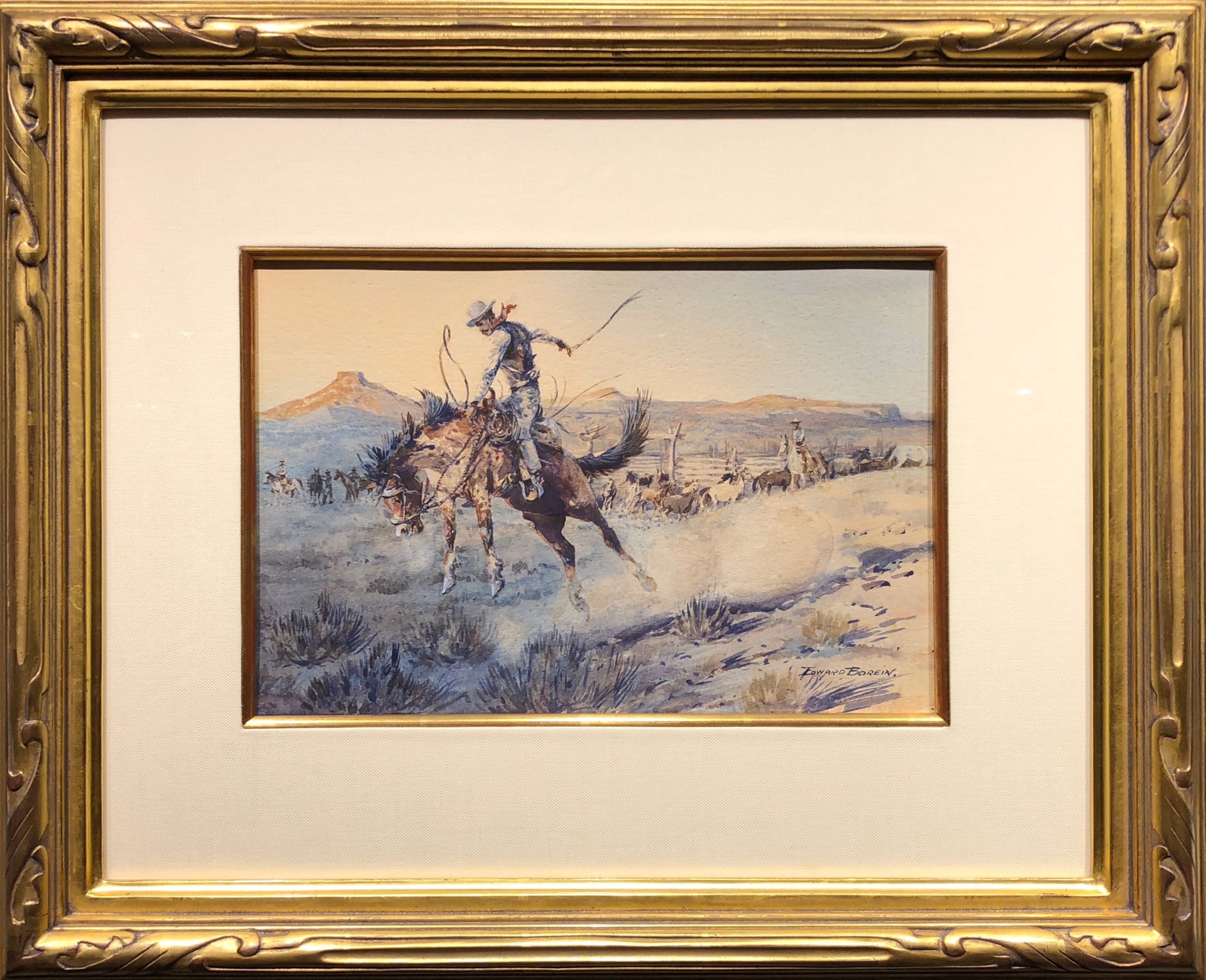 BUCKING BRONCO by Edward Borein [1872-1945] | Montana Trails Gallery