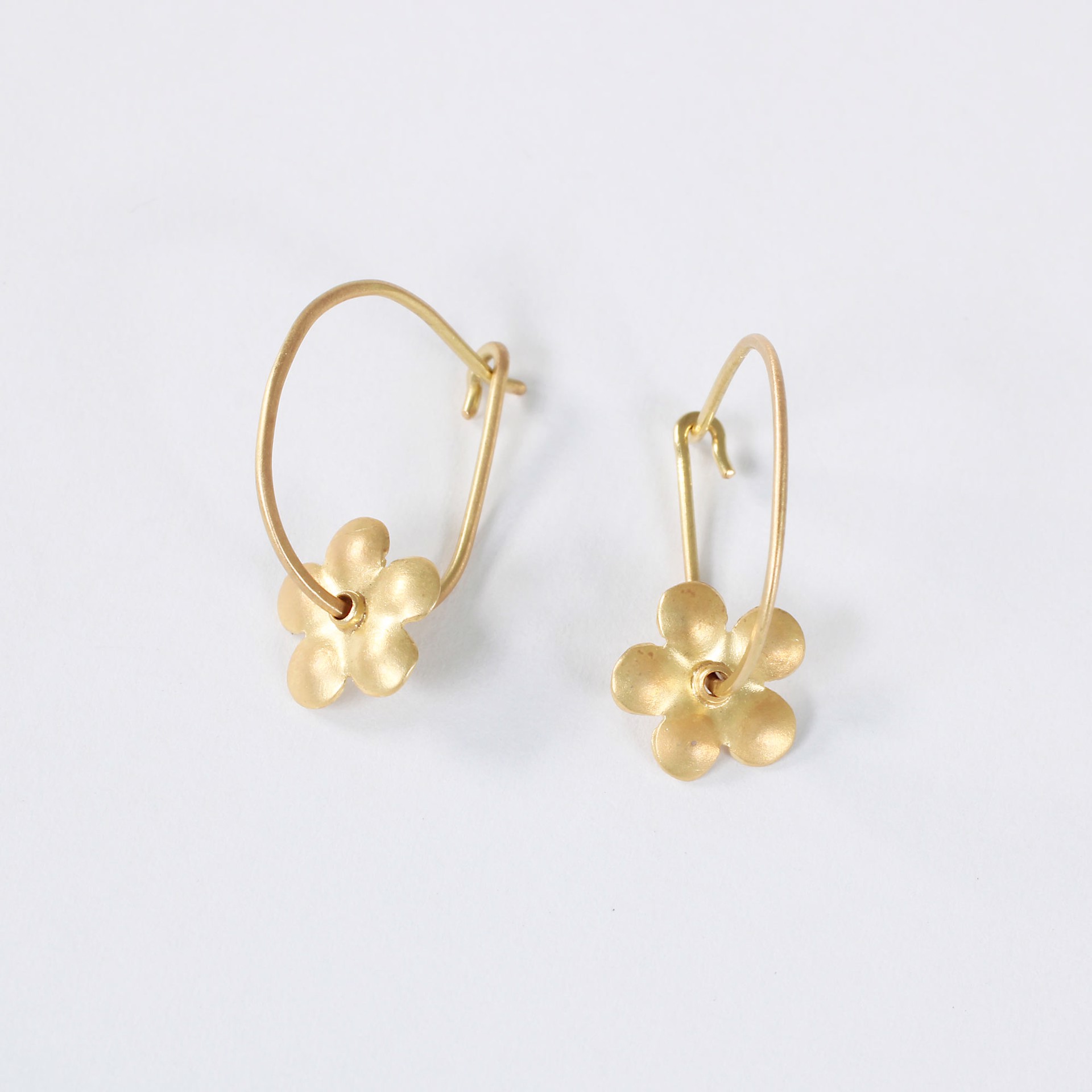 Golden Forget Me Not Earrings by Christopher Thompson-Royds