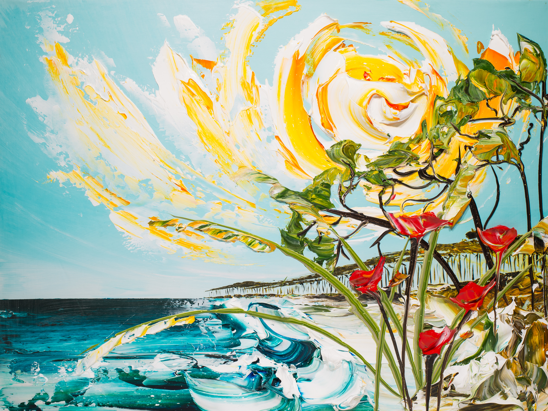 HANNAH MARTIN'S PARTY 40X30 SEASCAPE by Justin Gaffrey