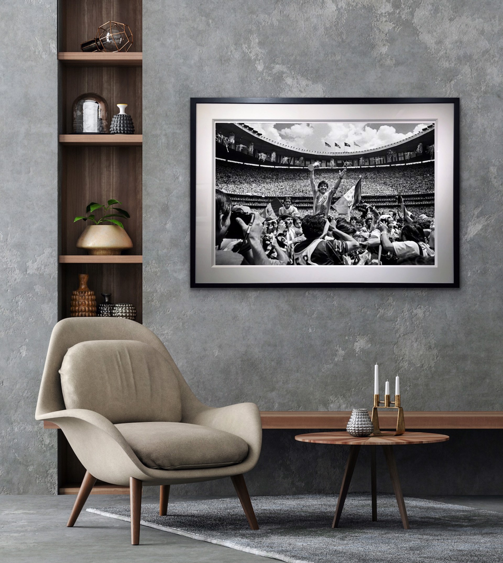 Maradona (Black & White) by David Yarrow